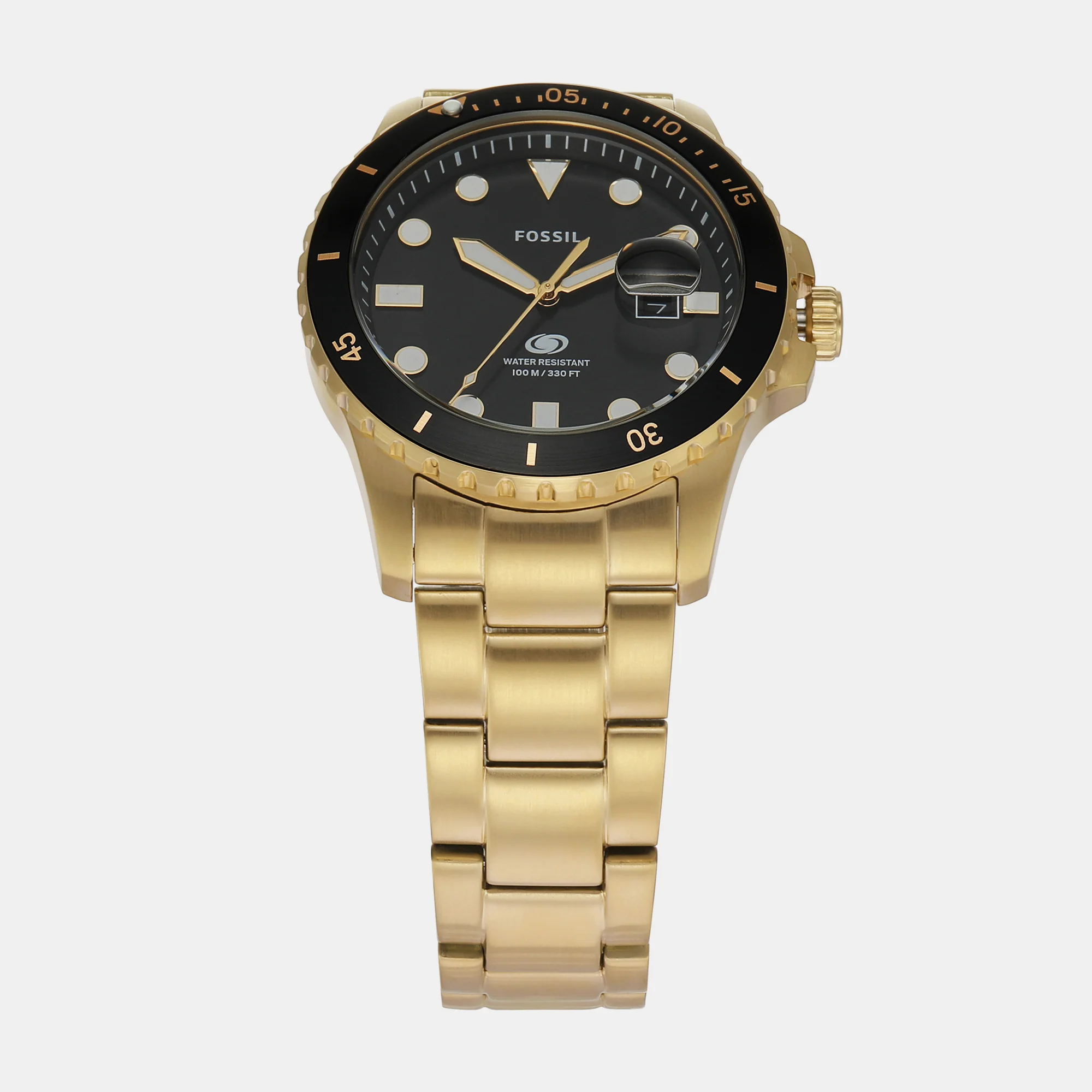 Fossil Blue Dive Men Quartz Black Dial Analog Stainless Steel Watch FS6035 - Image 2