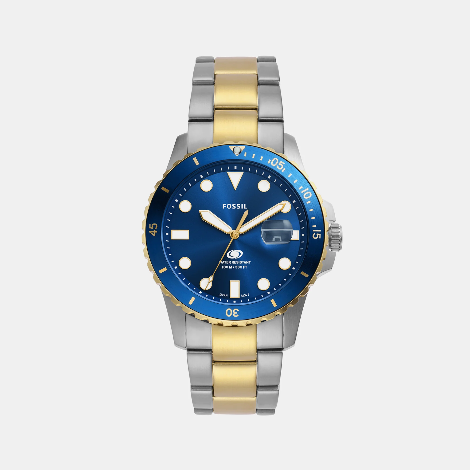 Fossil Blue Dive Men Quartz Blue Dial Analog Stainless Steel Watch FS6034 - Image 2