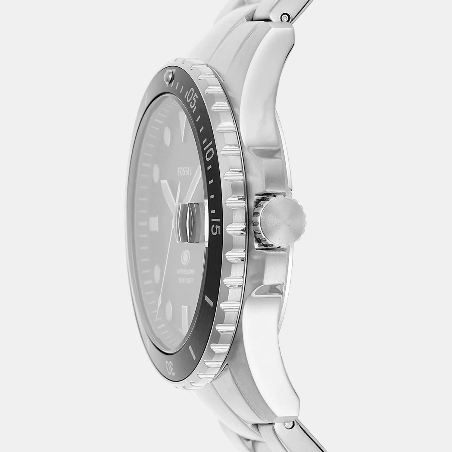 Fossil Blue Dive Men Quartz Silver Dial Analog Stainless Steel Watch FS5952 - Image 2