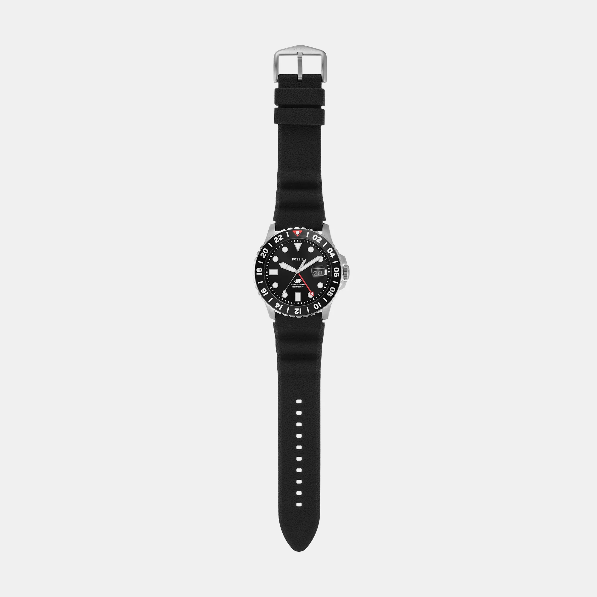 Fossil Blue GMT Men Black Dial Analog Silicone Watch FS6036 - Image 9
