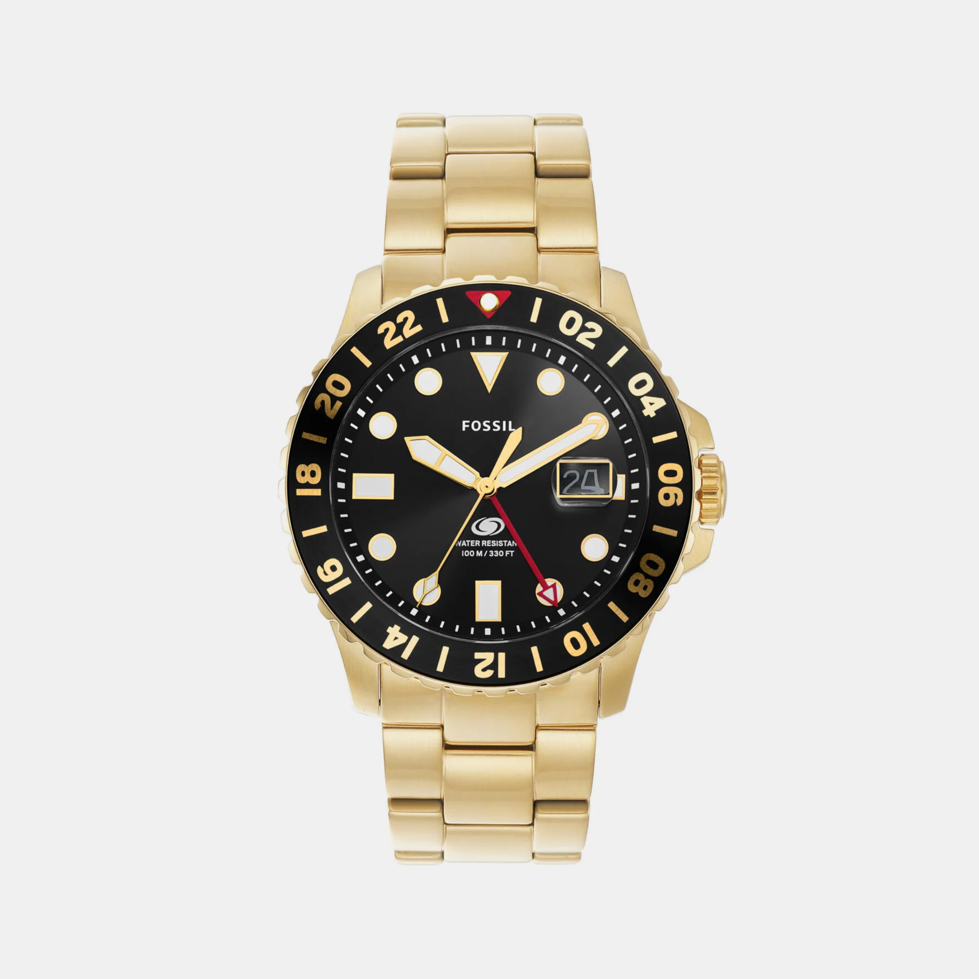 Fossil Blue GMT Men Black Dial Analog Stainless Steel Watch FS5990 - Image 2