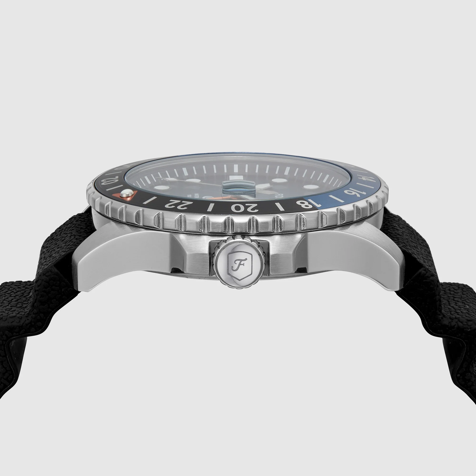 Fossil Blue Gmt Men GMT Black & Blue Dial Analog Silicone Watch FS6049 - Image 2