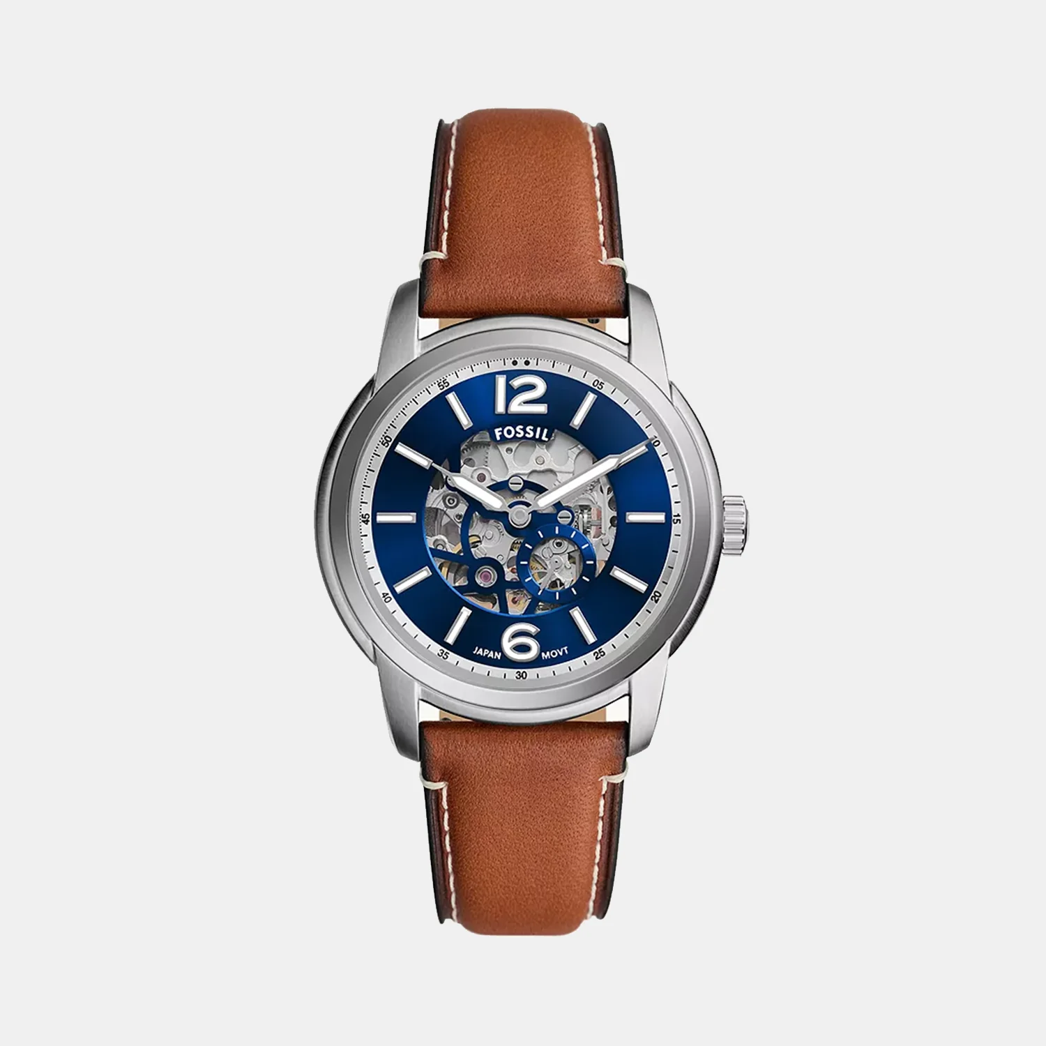 Fossil Heritage Men Automatic Blue Dial Analog Leather Watch ME3263 - Image 2