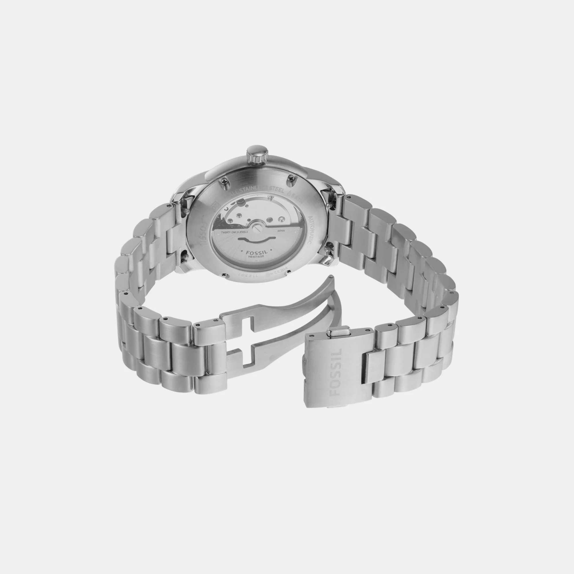 Fossil Heritage Women Automatic Purple Dial Analog Stainless Steel Watch ME3246 - Image 2