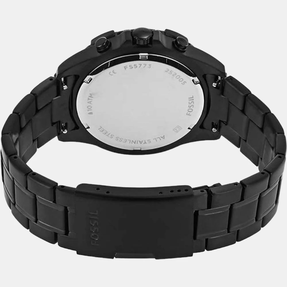 Garrett Men Quartz Black Dial Chronograph Stainless Steel Watch FS5773 - Image 3