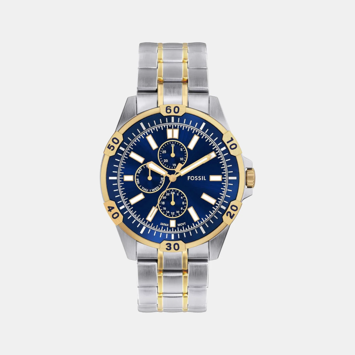 Garrett Men Quartz Blue Dial Multi-Function Stainless Steel Watch FS6146 - Image 2