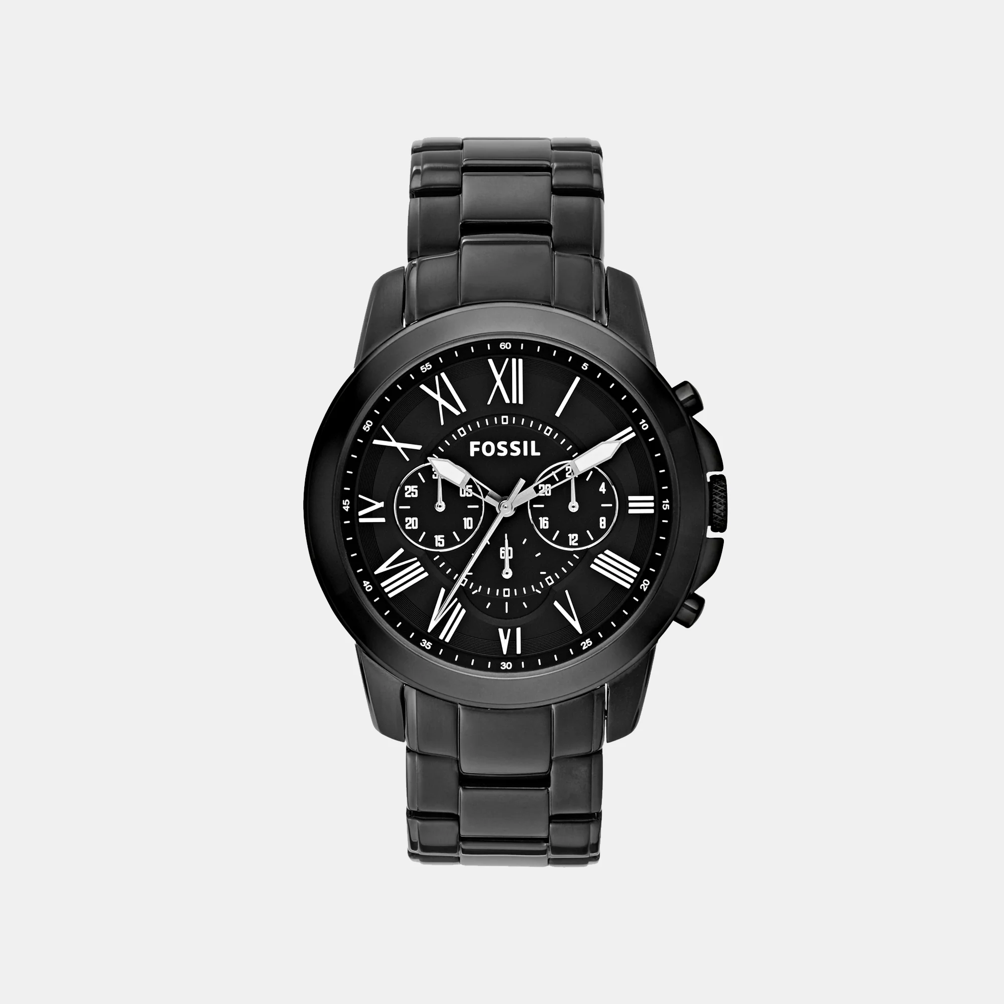 Grant Men Quartz Black Dial Chronograph Stainless Steel Watch FS4832