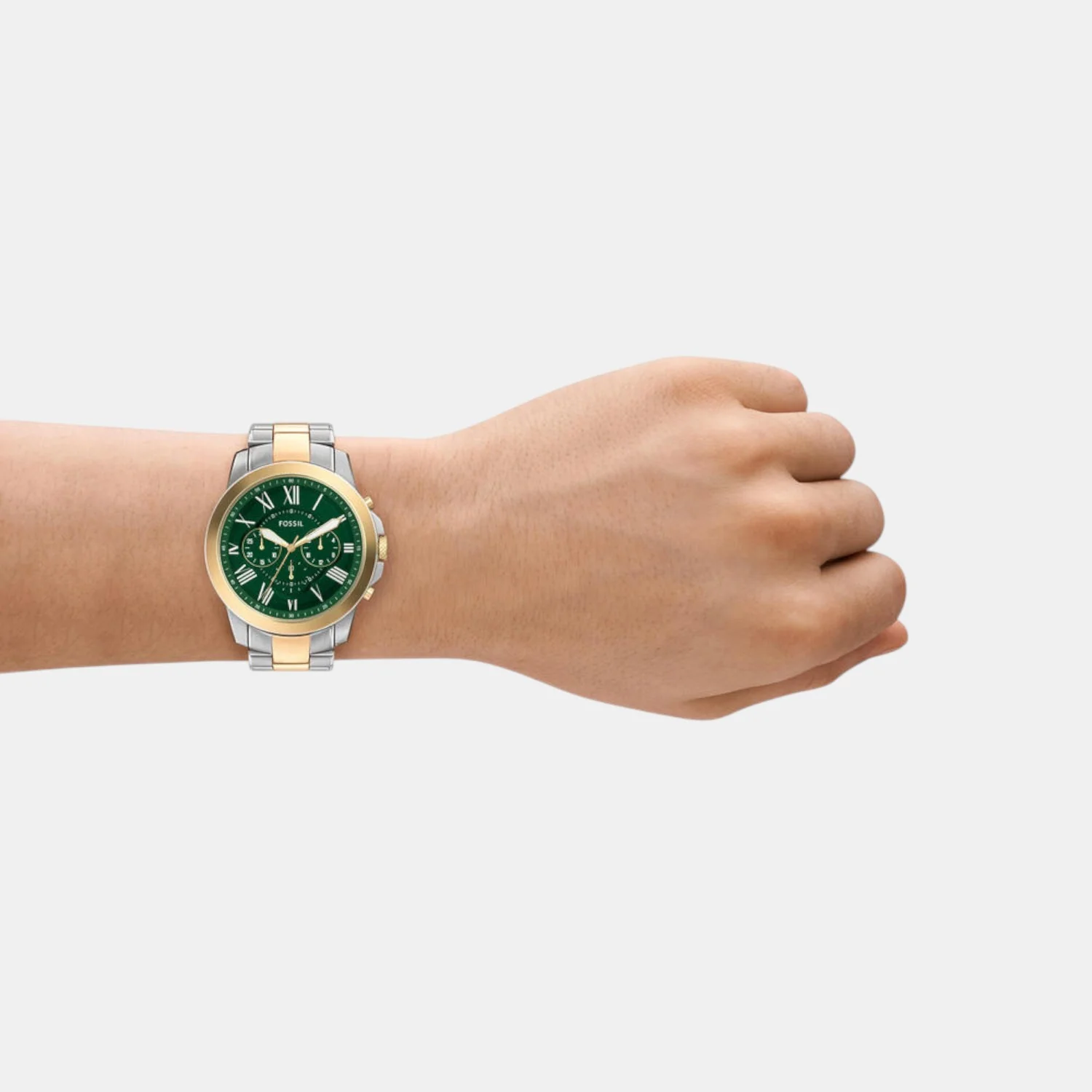 Grant Men Quartz Green Dial Chronograph Stainless Steel Watch FS6131 - Image 4