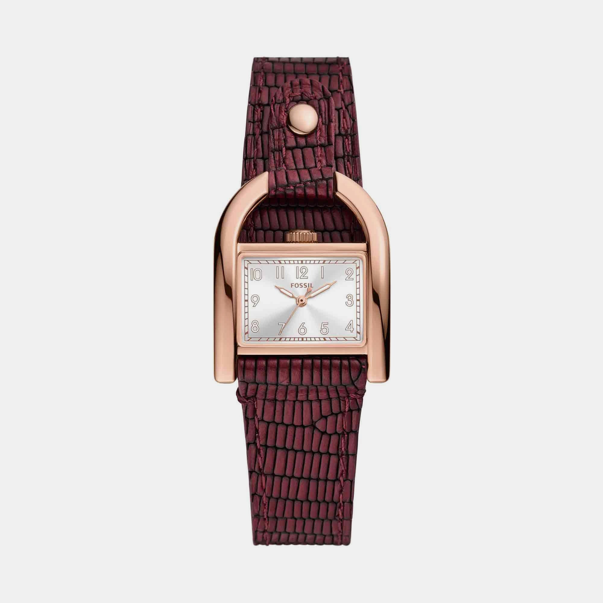 Harwell Women Quartz Rose Gold Dial Analog Leather Watch ES5301
