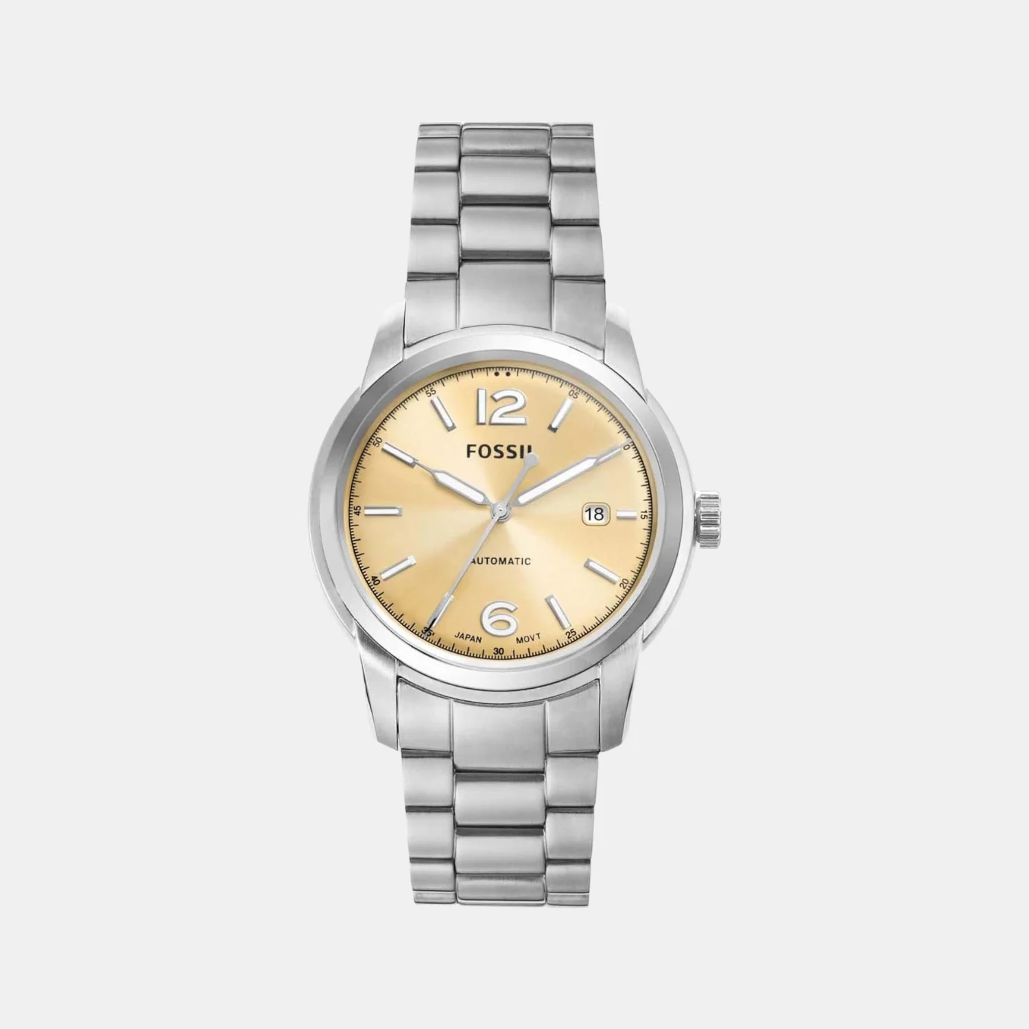 Heritage Men Automatic Gold Dial Analog Stainless Steel Watch ME3231