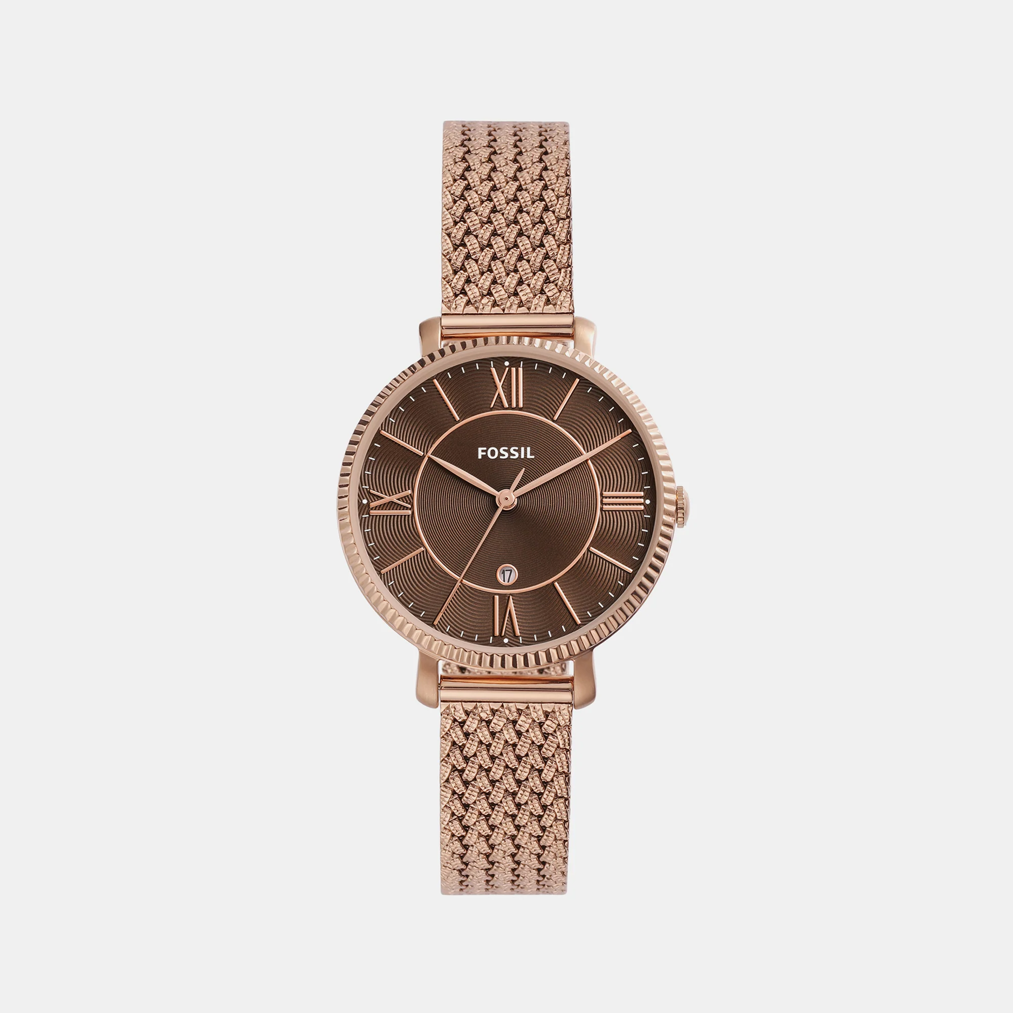 Jacqueline Women Quartz Brown Dial Analog Stainless Steel Watch ES5322