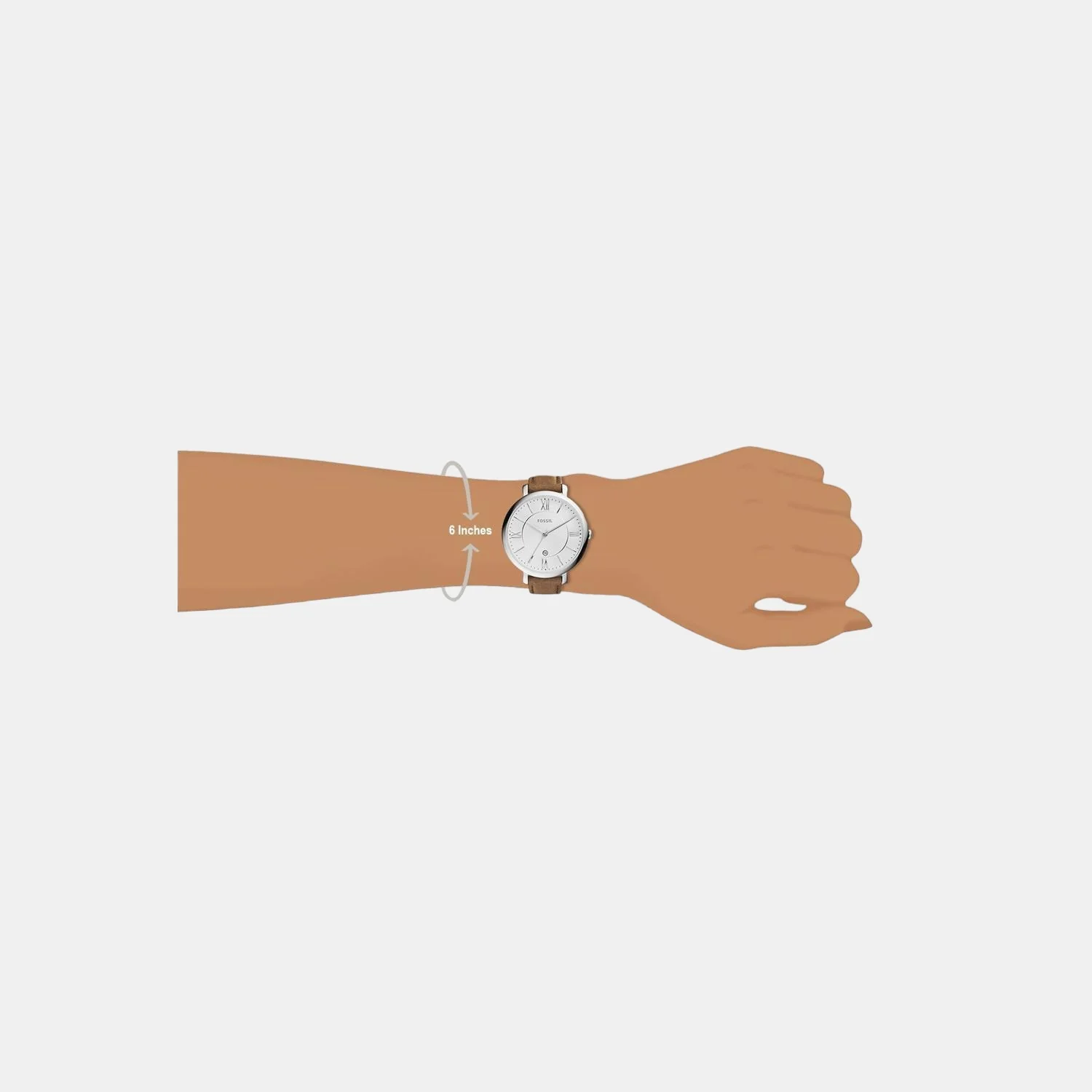 Jacqueline Women Quartz Silver Dial Analog Leather Watch ES3708 - Image 4