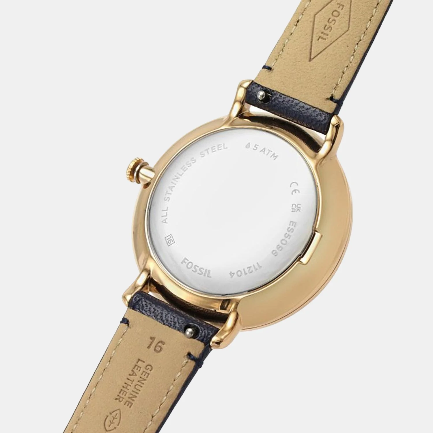 Jacqueline Women Quartz Silver Dial Chronograph Leather Watch ES5096 - Image 7