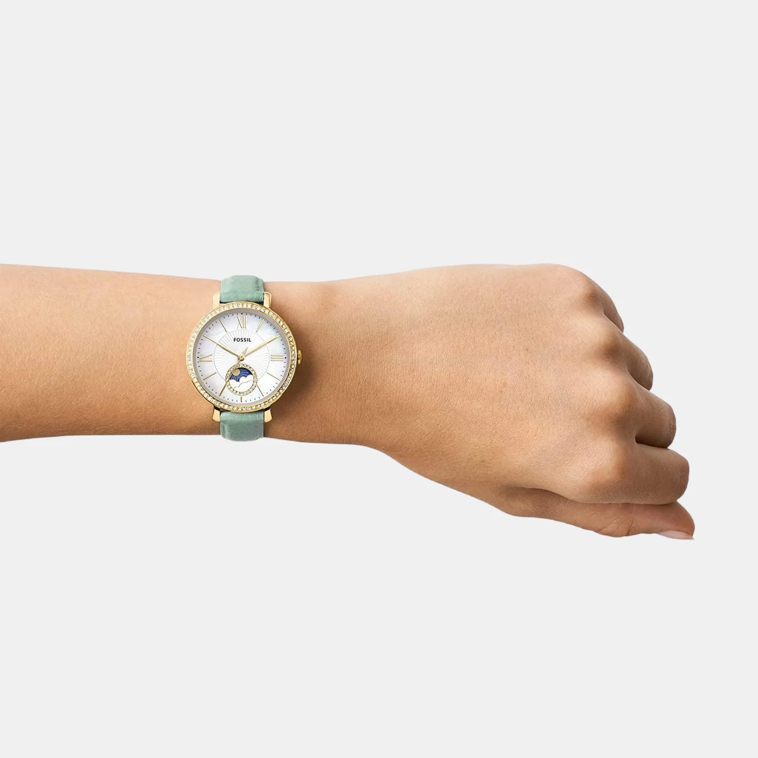 Jacqueline Women Quartz White Dial Analog Leather Watch ES5168 - Image 4