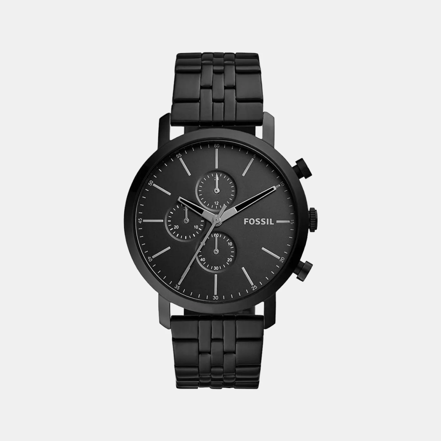 Luther Men Quartz Black Dial Chronograph Stainless Steel Watch BQ2330