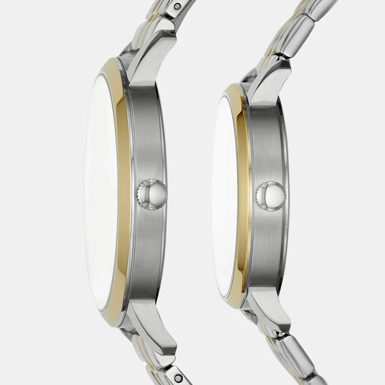 Lux Luther Couple Quartz Silver Dial Analog Stainless Steel Watch BQ2467SET - Image 3