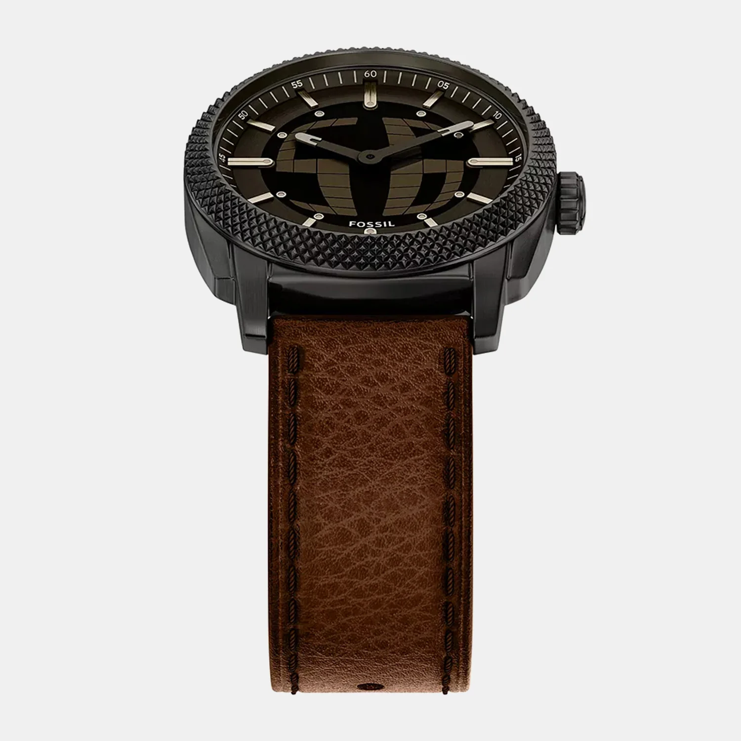Machine Big Tic Men Quartz Dual Tone Dial Analog-digital Leather Watch FS6165 - Image 4