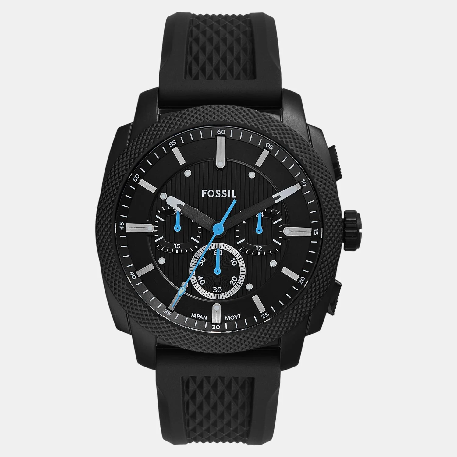 Machine Men Quartz Black Dial Chronograph Silicone Watch FS6099 - Image 2