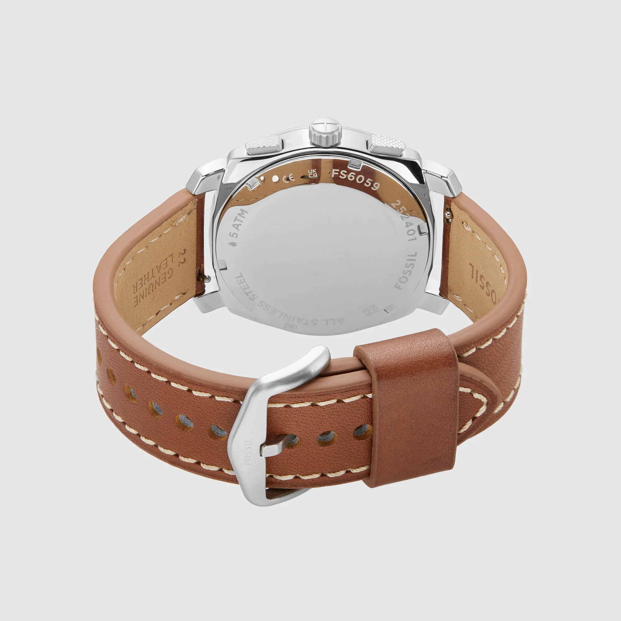Machine Men Quartz Blue Dial Chronograph Leather Watch FS6059 - Image 4