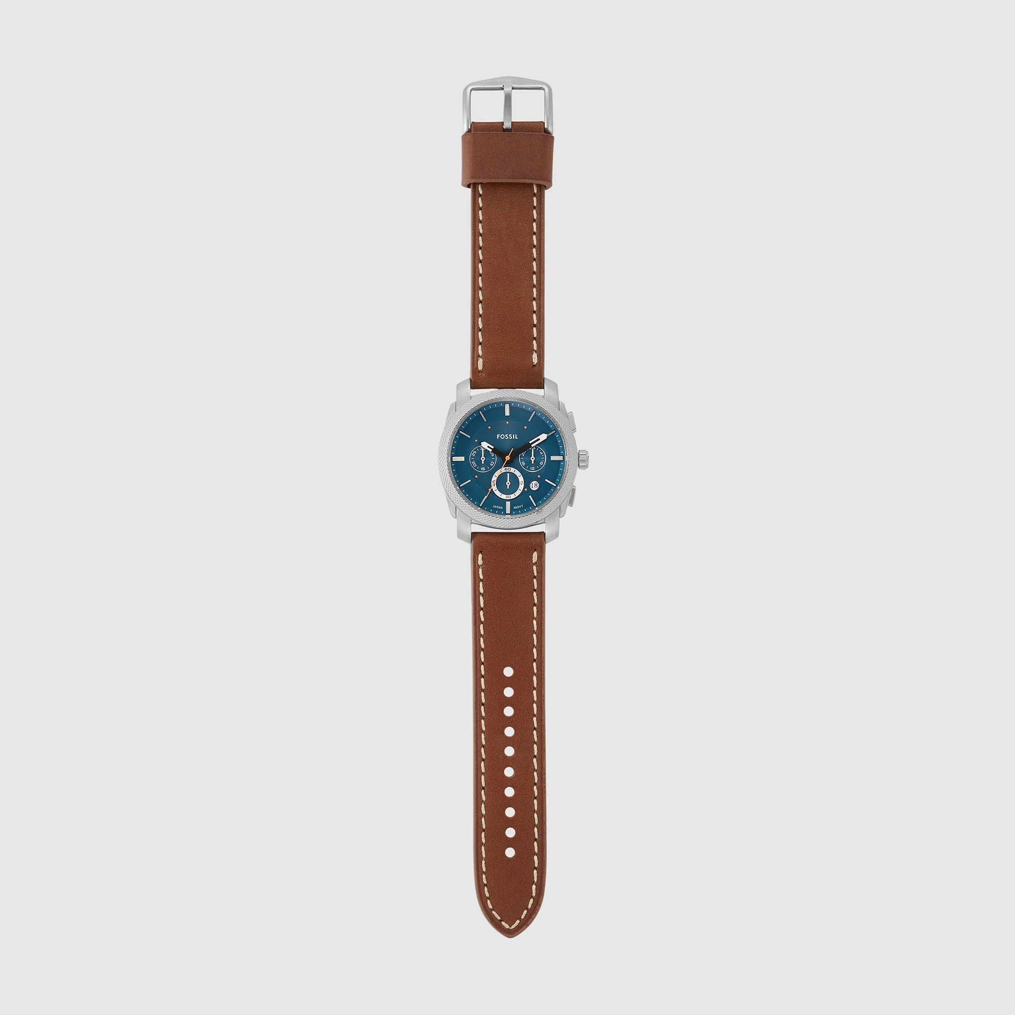Machine Men Quartz Blue Dial Chronograph Leather Watch FS6059 - Image 7