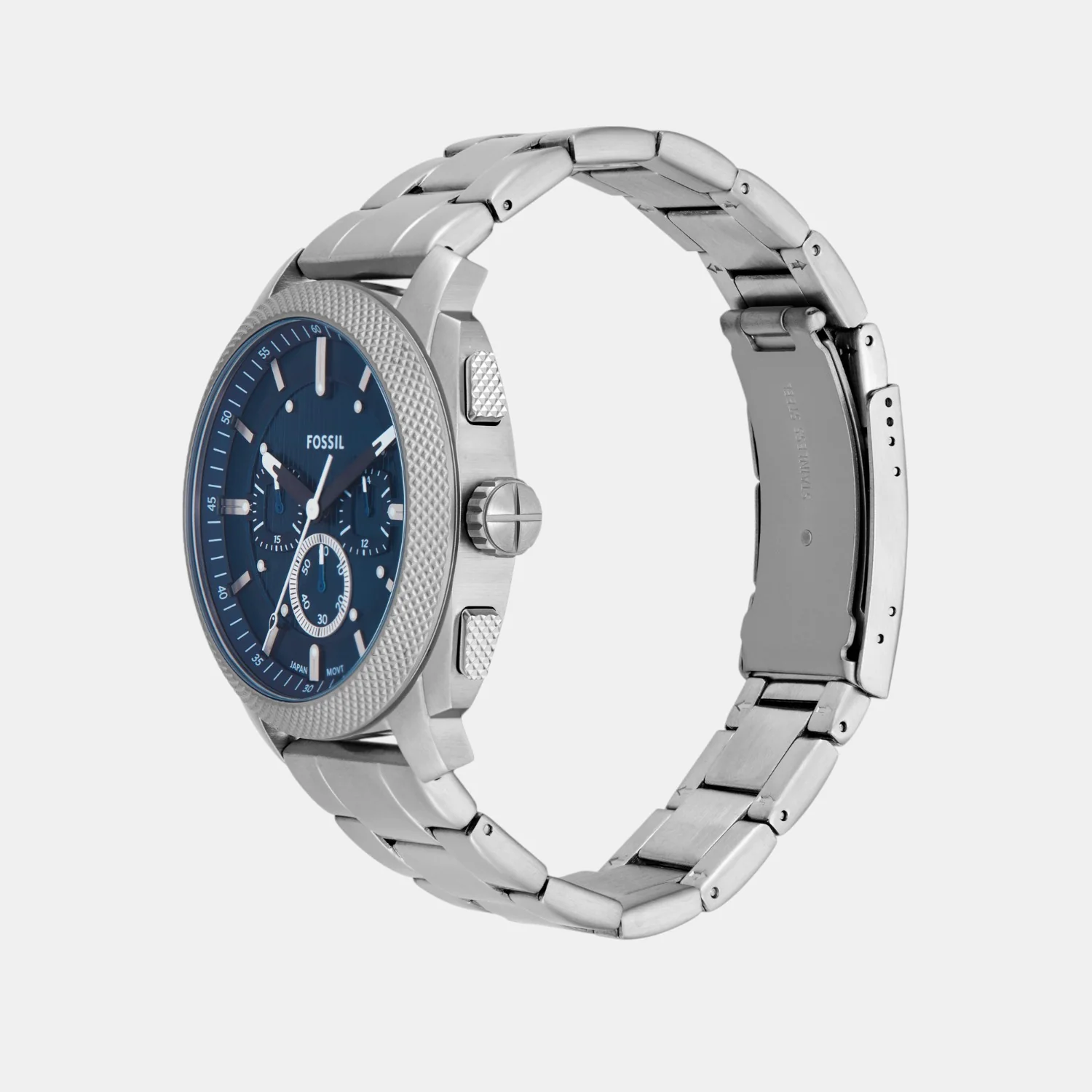 Machine Men Quartz Blue Dial Chronograph Stainless Steel Watch FS6096 - Image 4