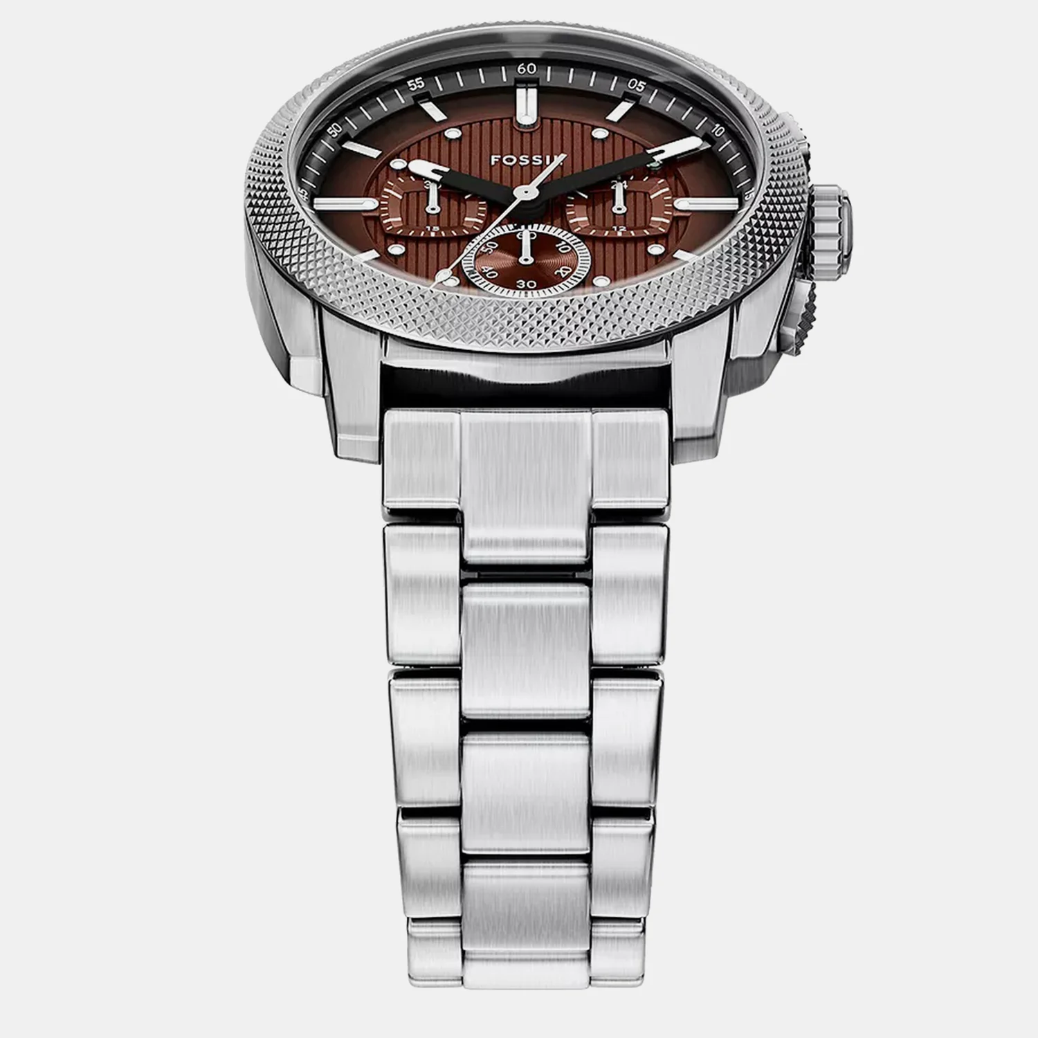 Machine Men Quartz Brown Dial Chronograph Stainless Steel Watch FS6144 - Image 4