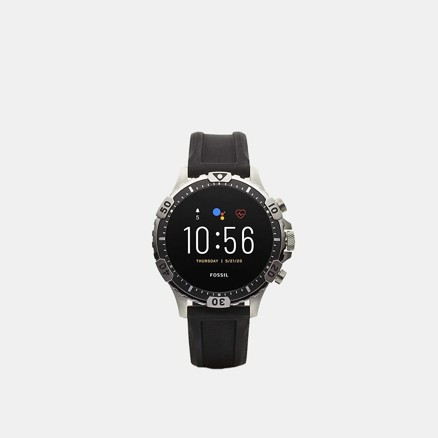 Men Automatic Black Dial Digital Silicone Watch FTW4041 - Image 6