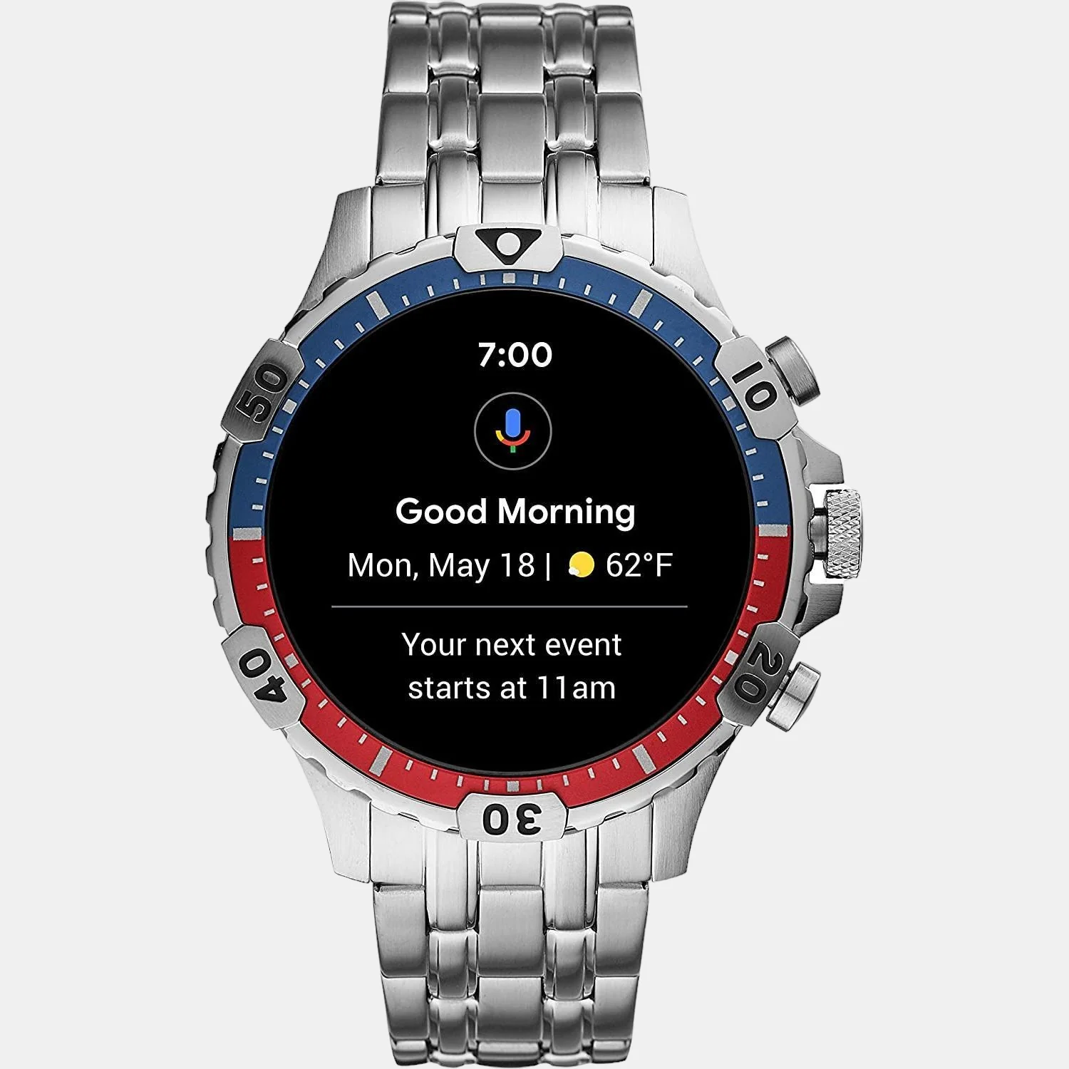 Men Automatic Black Dial Digital Stainless Steel Watch FTW4040 - Image 6