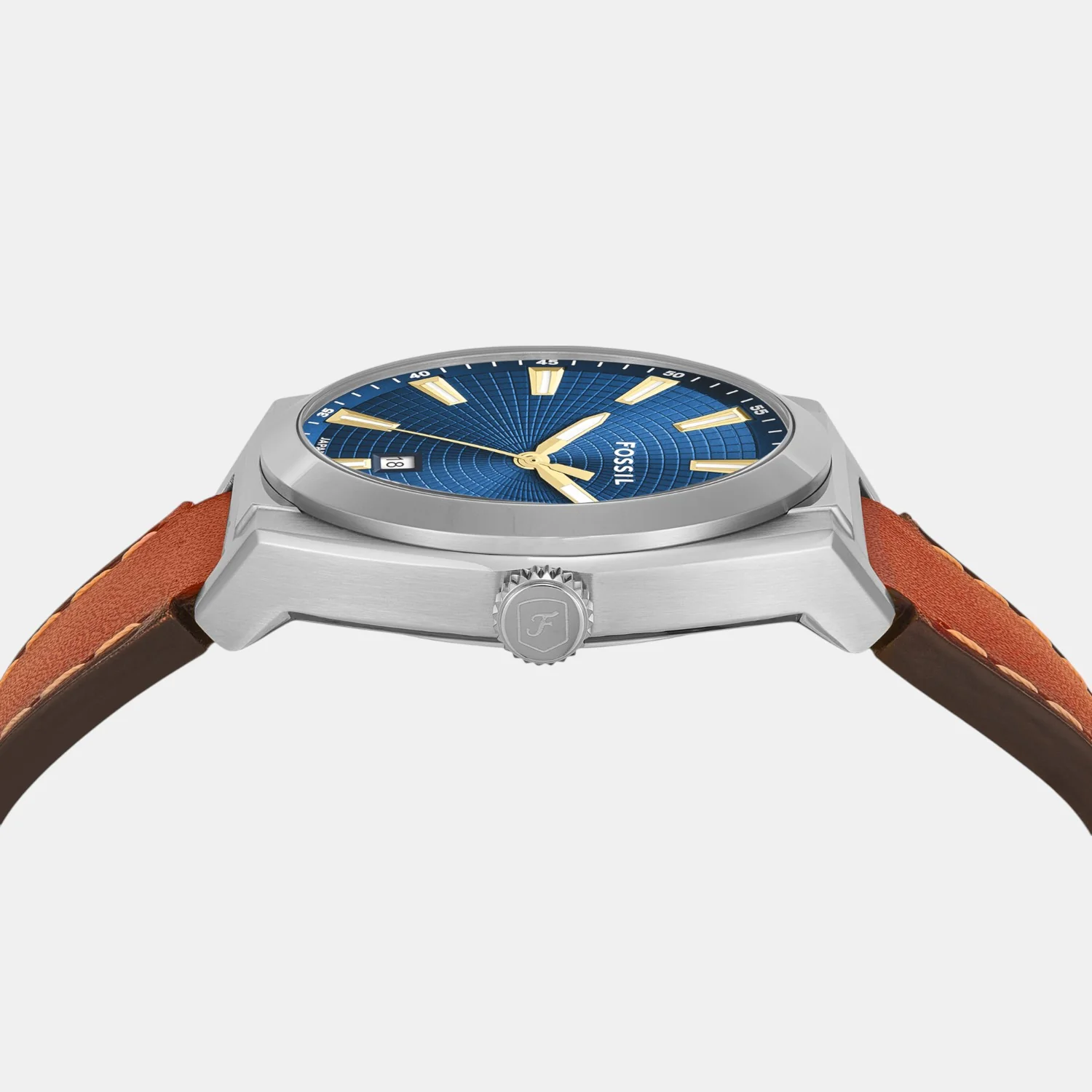 Men Quartz Blue Dial Analog Leather Watch FS6115 - Image 5