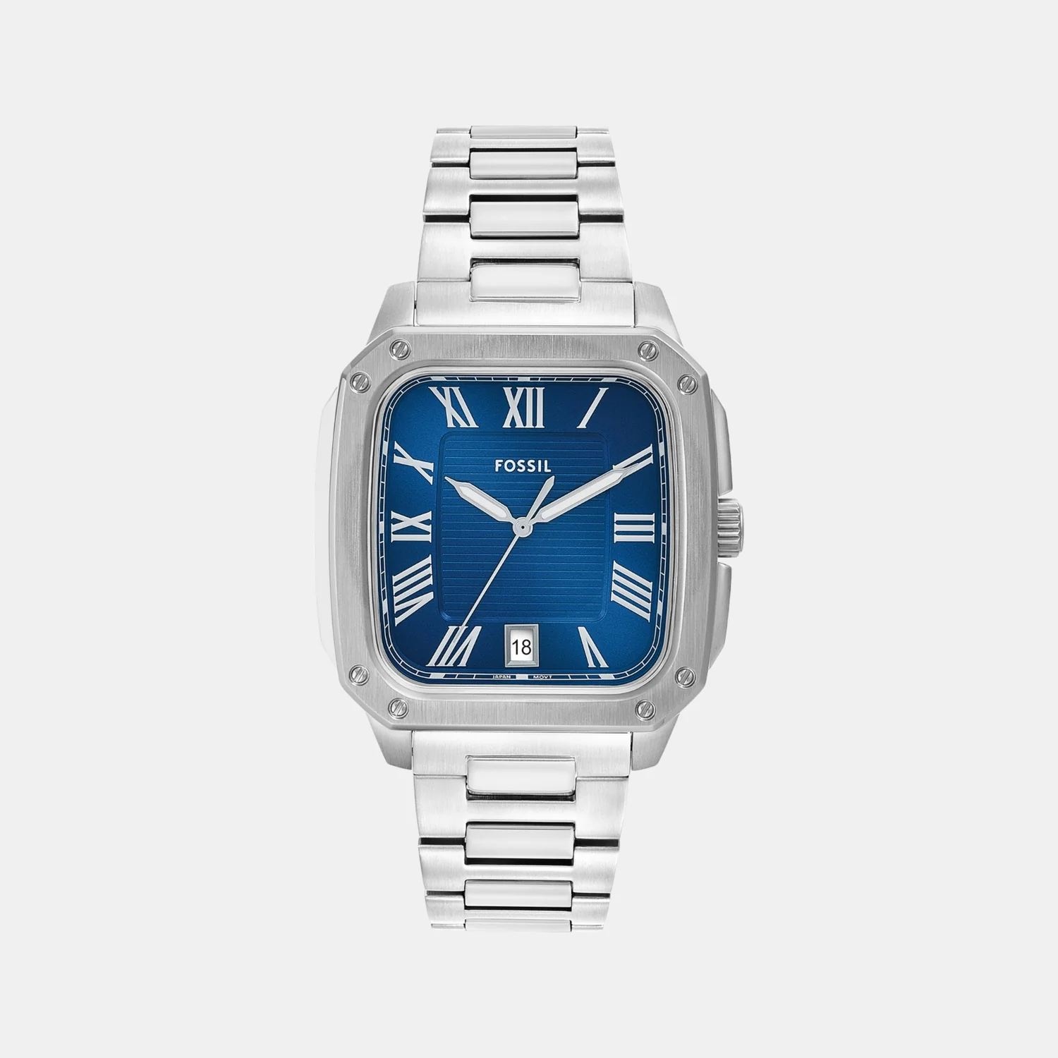 Men Quartz Blue Dial Analog Stainless Steel Watch FS6121 - Image 2