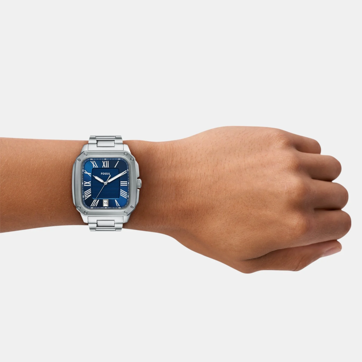 Men Quartz Blue Dial Analog Stainless Steel Watch FS6121 - Image 5