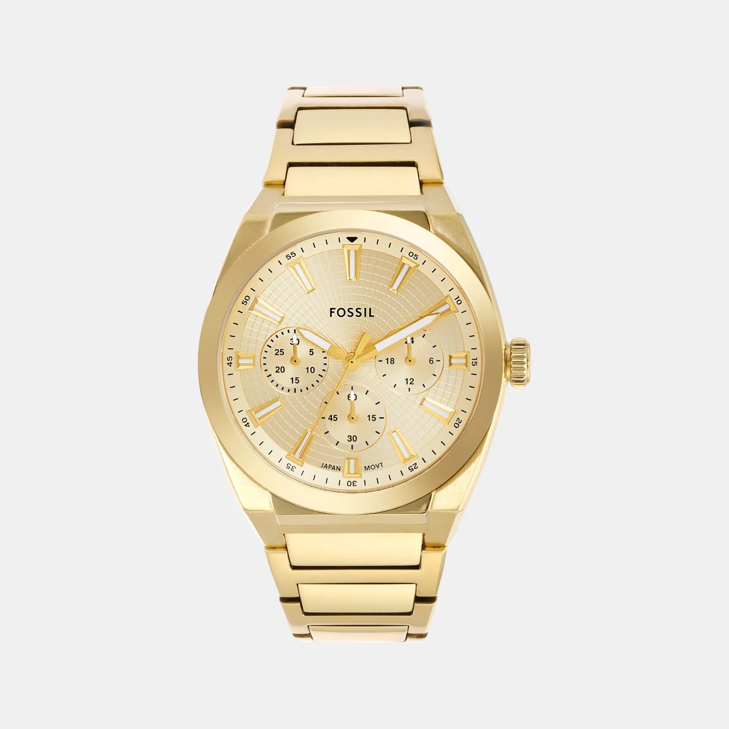 Men Quartz Gold Dial Chronograph Stainless Steel Watch FS6119 - Image 2