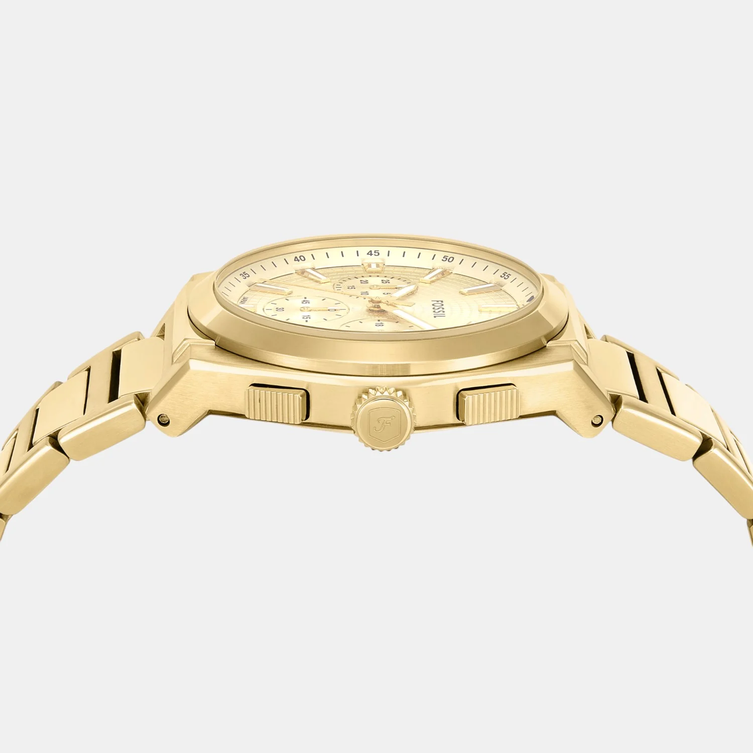 Men Quartz Gold Dial Chronograph Stainless Steel Watch FS6119 - Image 6