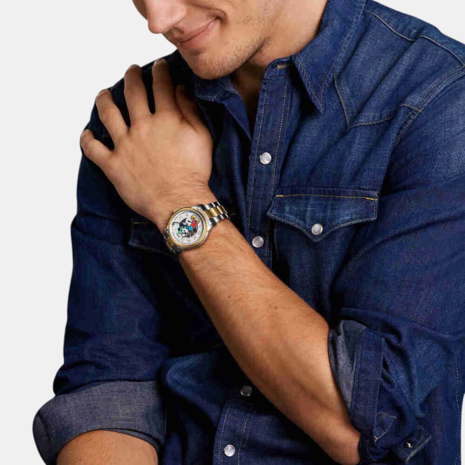 Mickey Mouse Unisex Automatic White Dial Analog Stainless Steel Watch LE1193 - Image 5