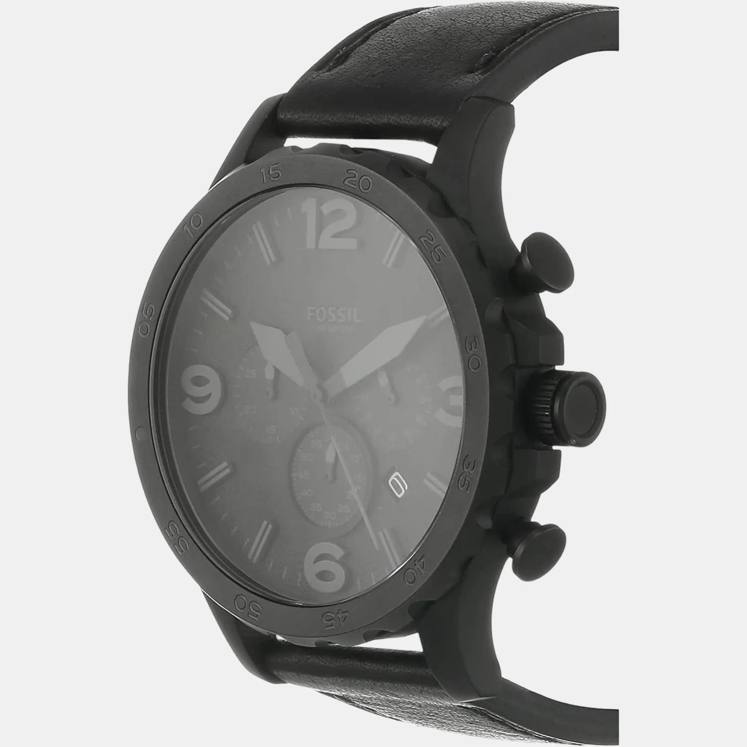 Nate Men Quartz Black Dial Chronograph Leather Watch JR1354 - Image 2
