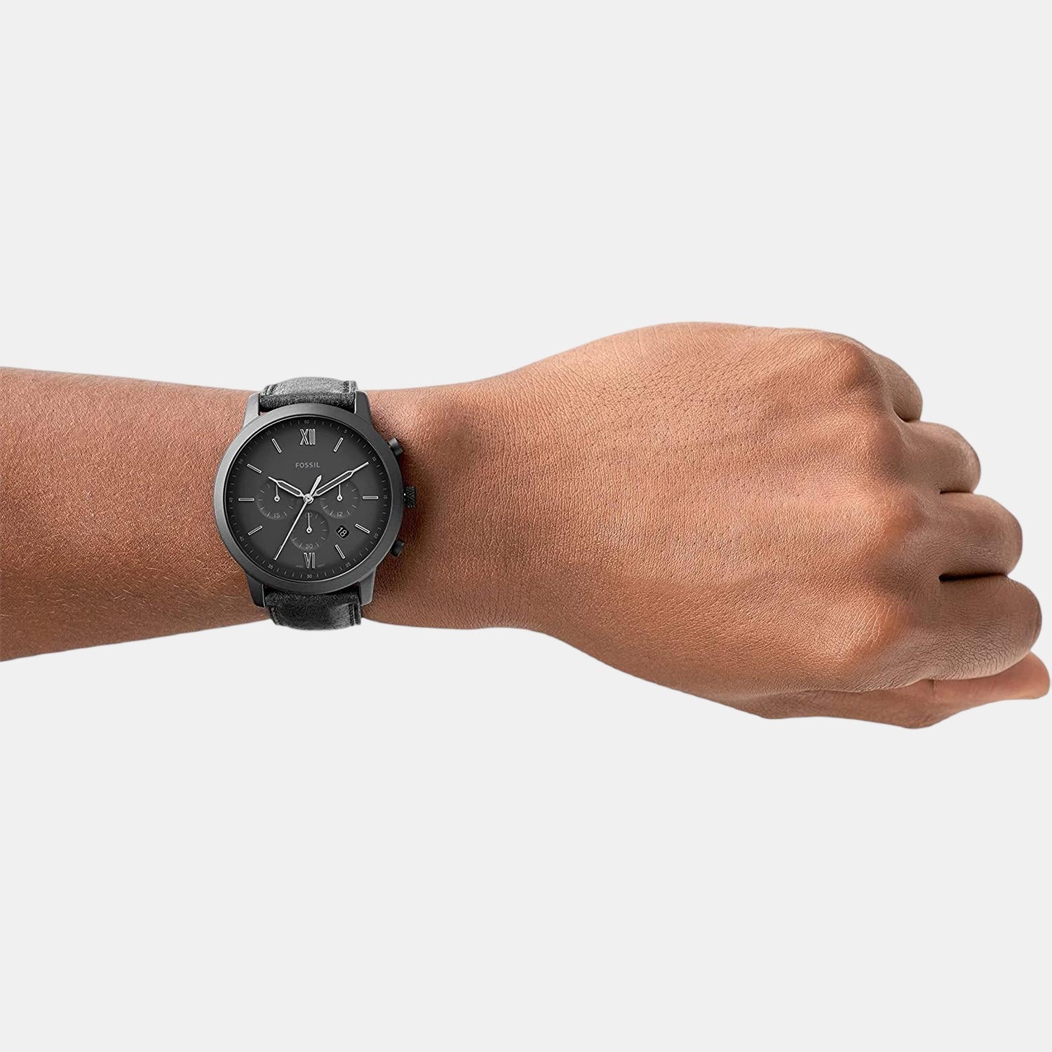 Neutra Men Quartz Black Dial Chronograph Leather Watch FS5503 - Image 5