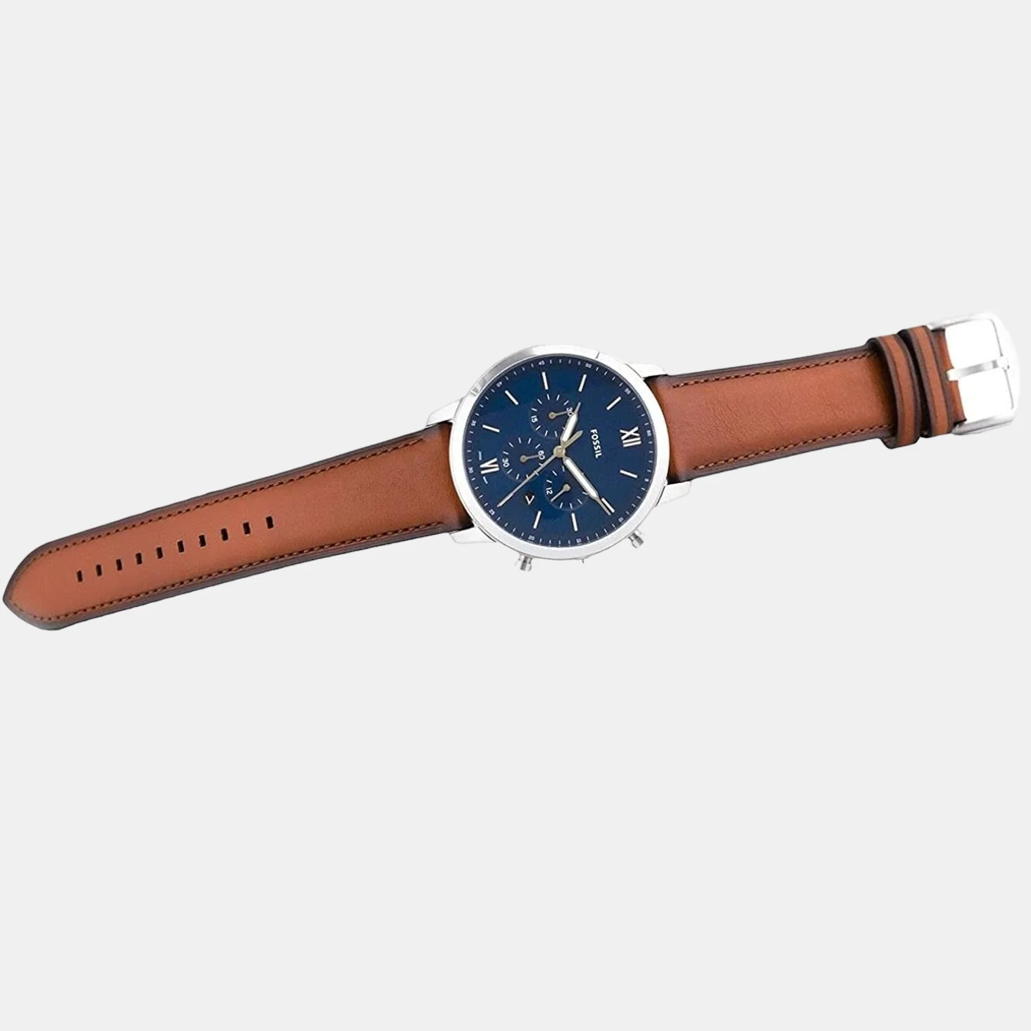 Neutra Men Quartz Blue Dial Chronograph Leather Watch FS5453 - Image 5