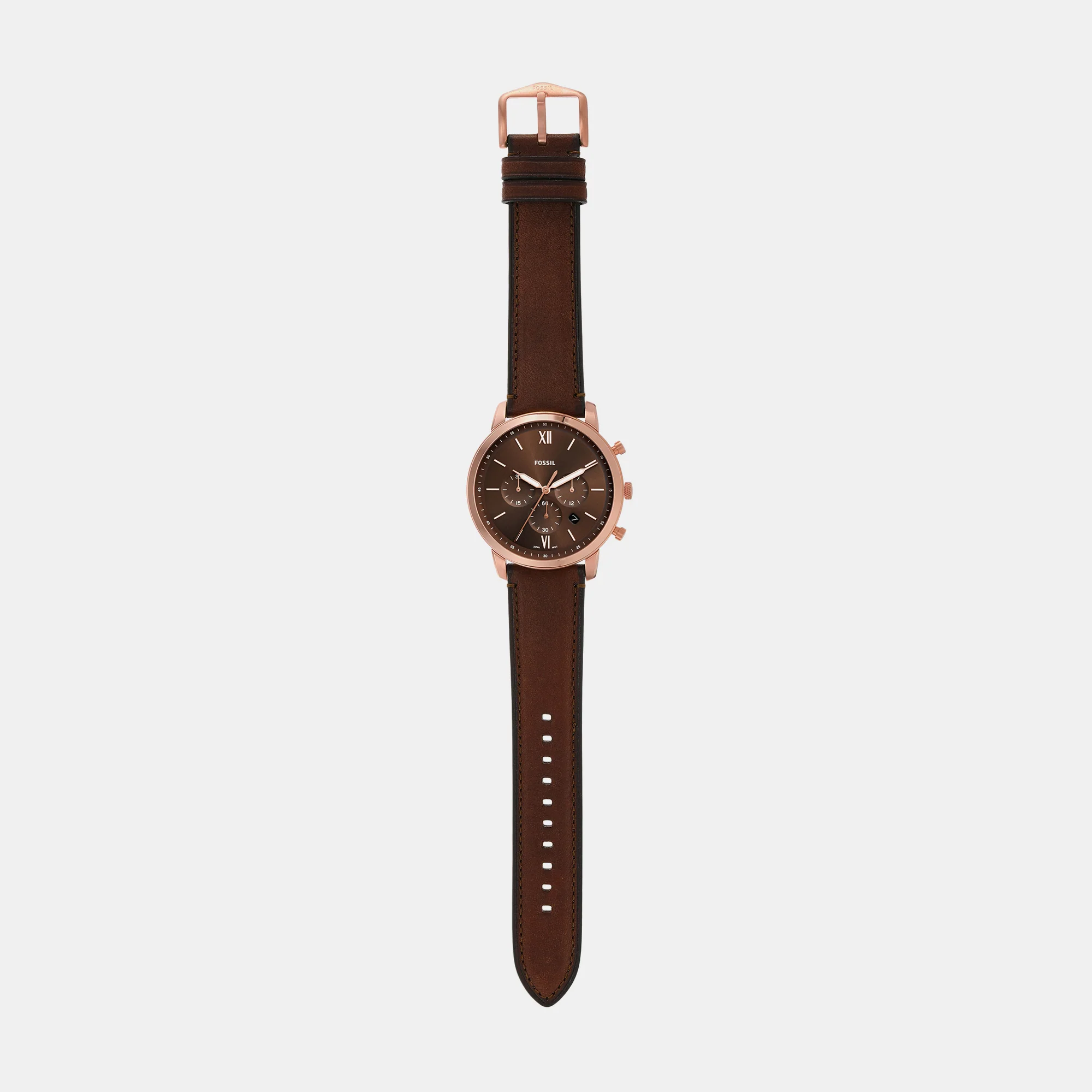Neutra Men Quartz Brown Dial Chronograph Leather Watch FS6026 - Image 8