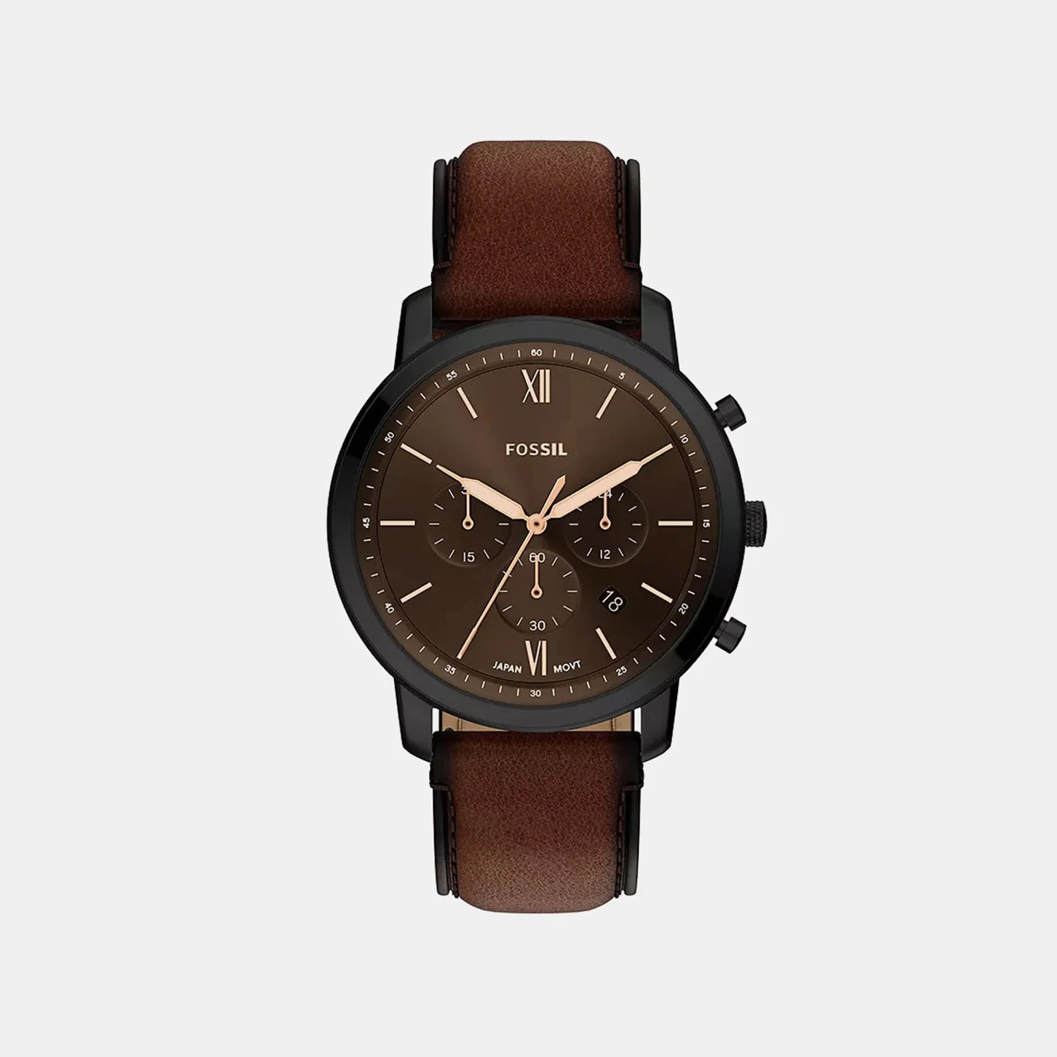 Neutra Men Quartz Brown Dial Chronograph Leather Watch FS6163