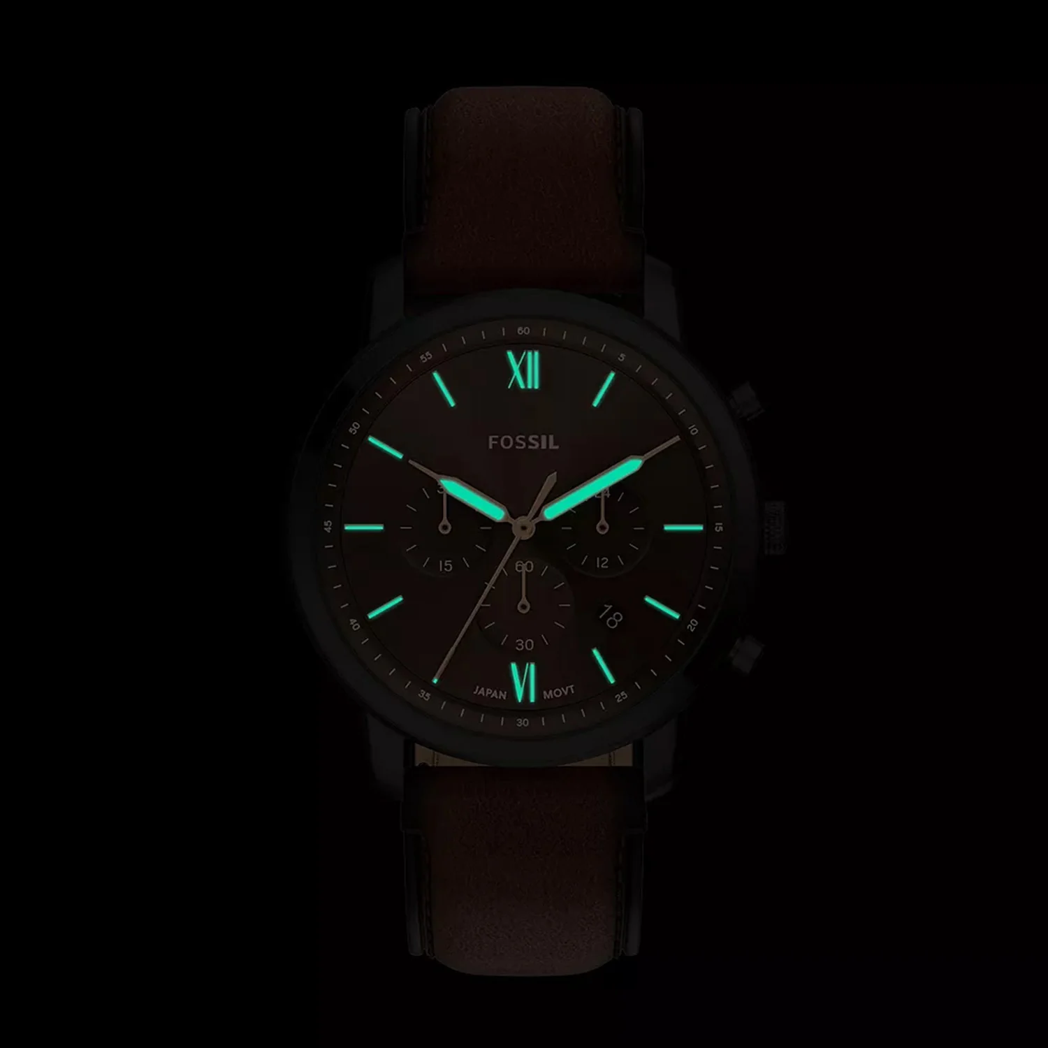 Neutra Men Quartz Brown Dial Chronograph Leather Watch FS6163 - Image 6
