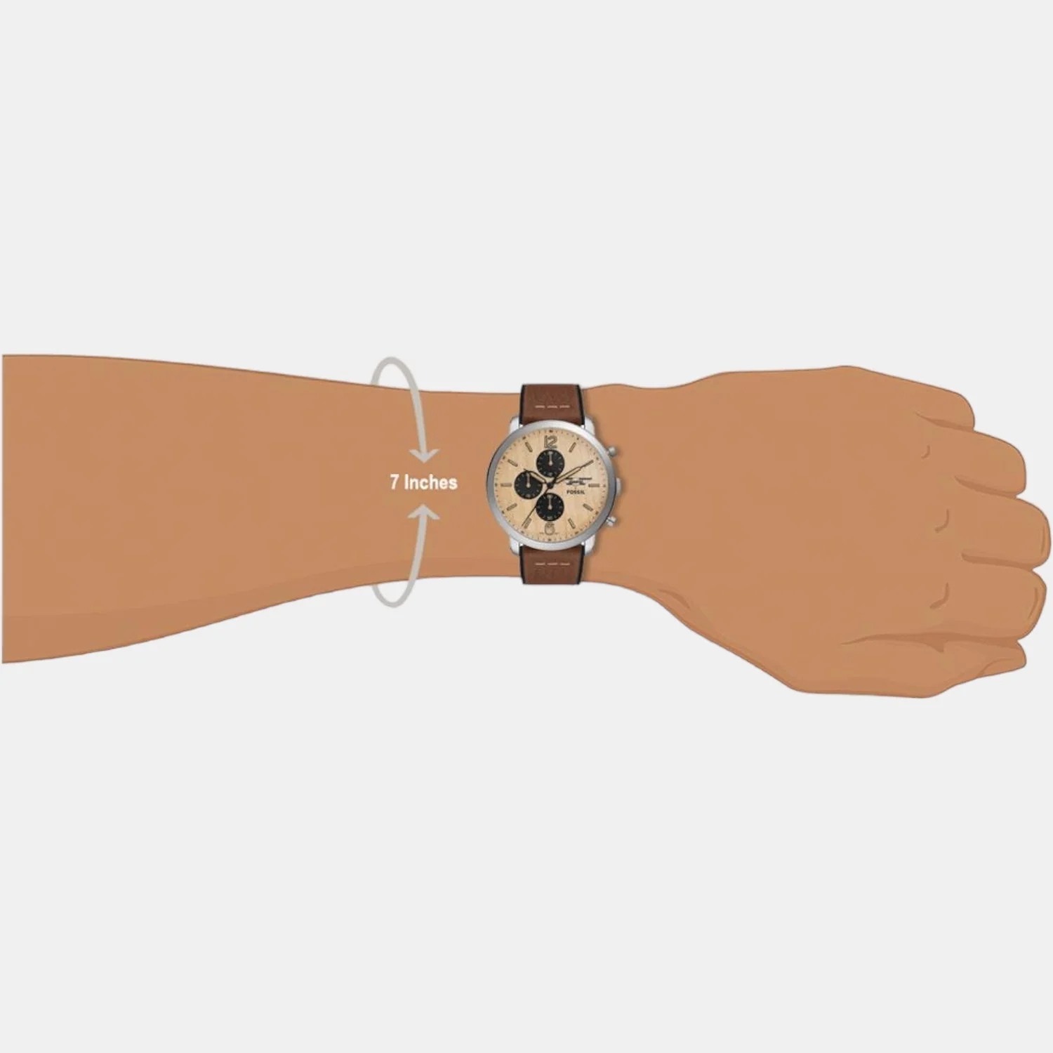Neutra Men Quartz Brown Dial Chronograph Leather Watch LE1149SET - Image 4