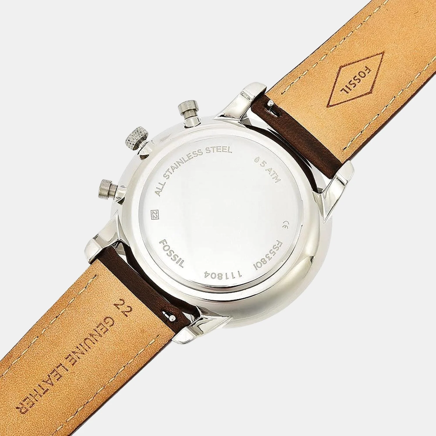 Neutra Men Quartz Cream Dial Chronograph Leather Watch FS5380 - Image 9