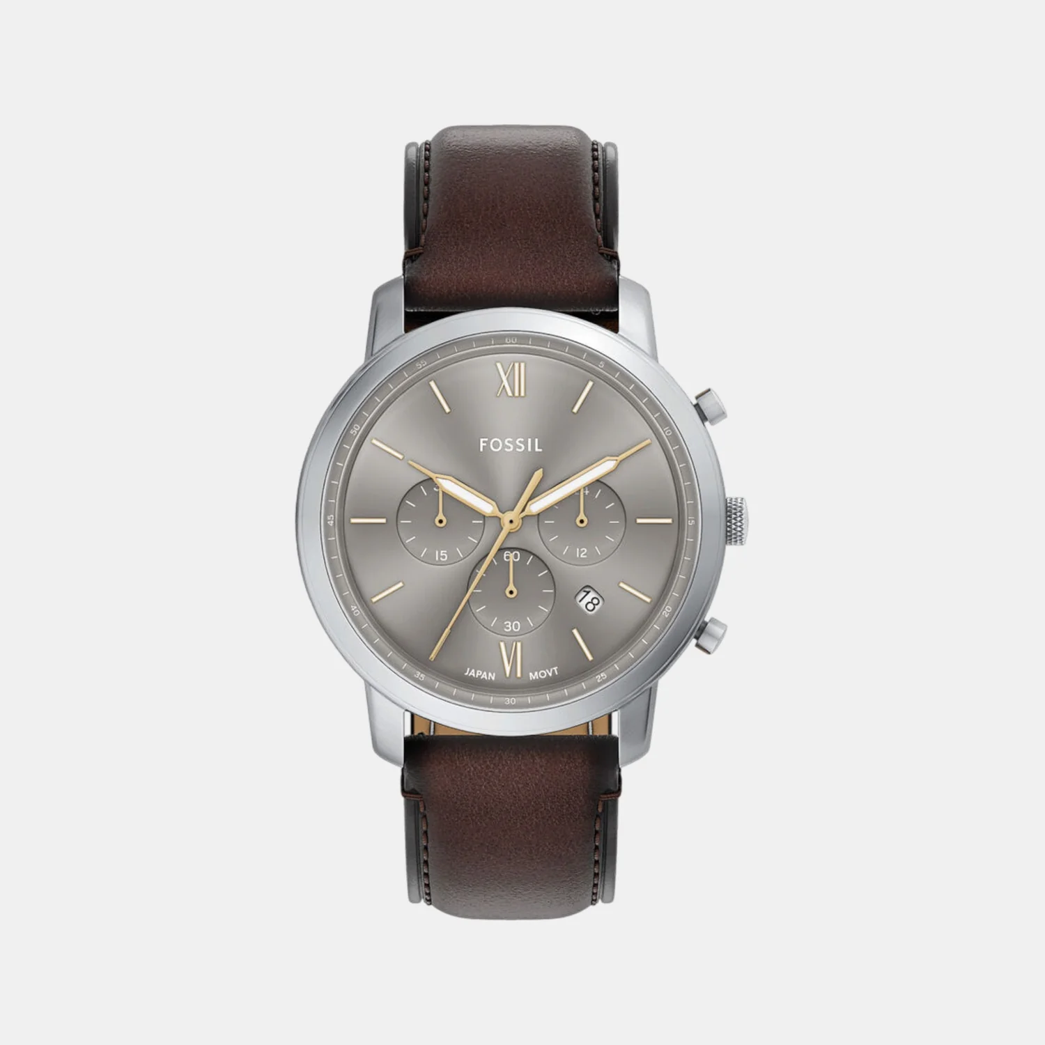 Neutra Men Quartz Grey Dial Chronograph Leather Watch FS6129 - Image 2