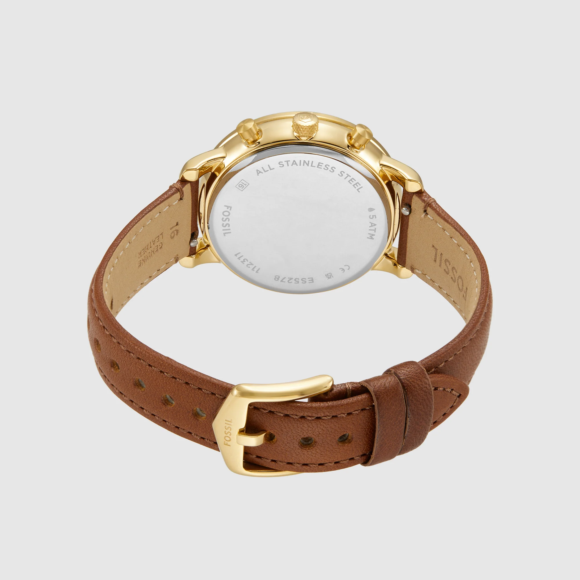 Neutra Women Quartz Mother Of Pearl Dial Chronograph Leather Watch ES5278 - Image 3