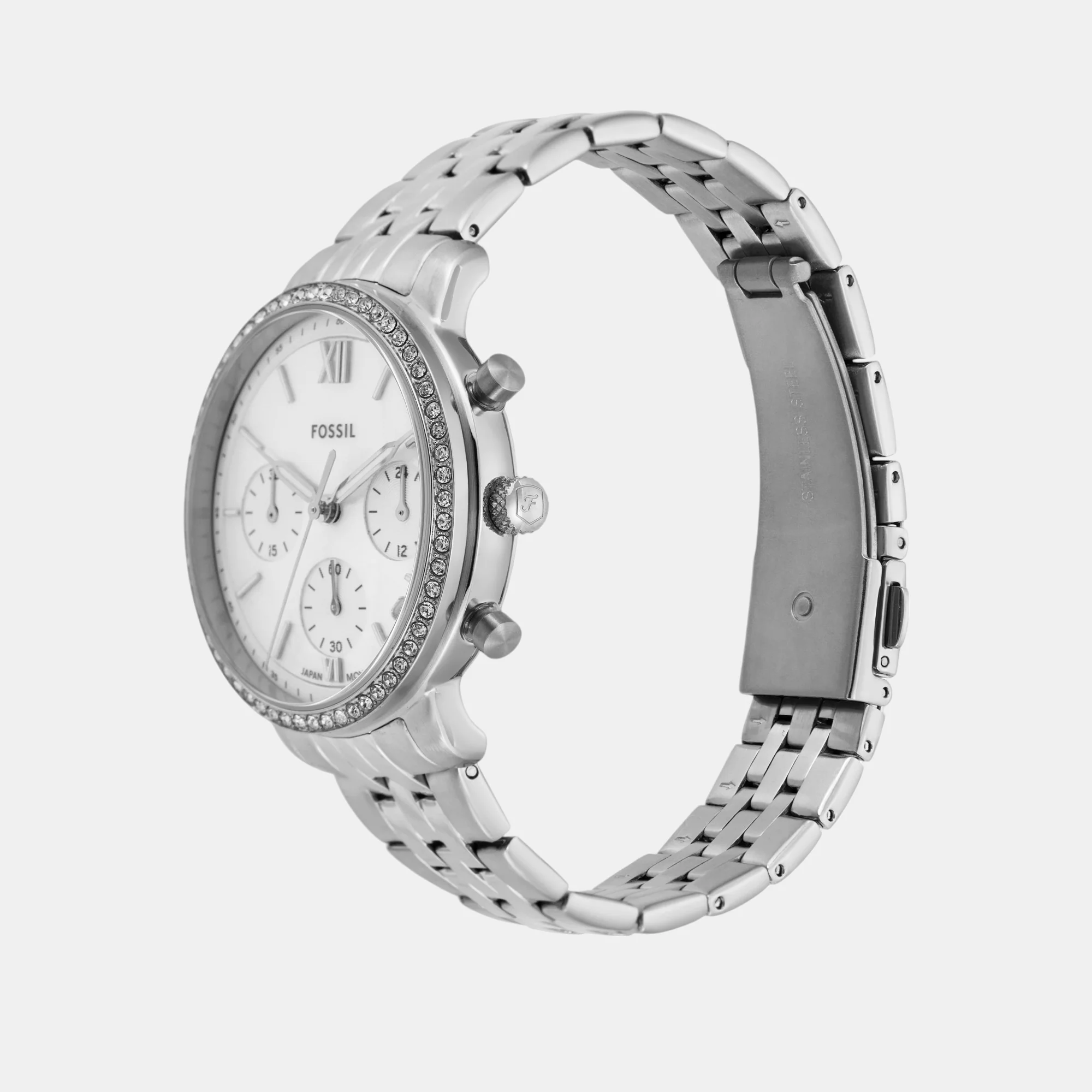 Neutra Women Quartz White Dial Chronograph Stainless Steel Watch ES5357 - Image 5
