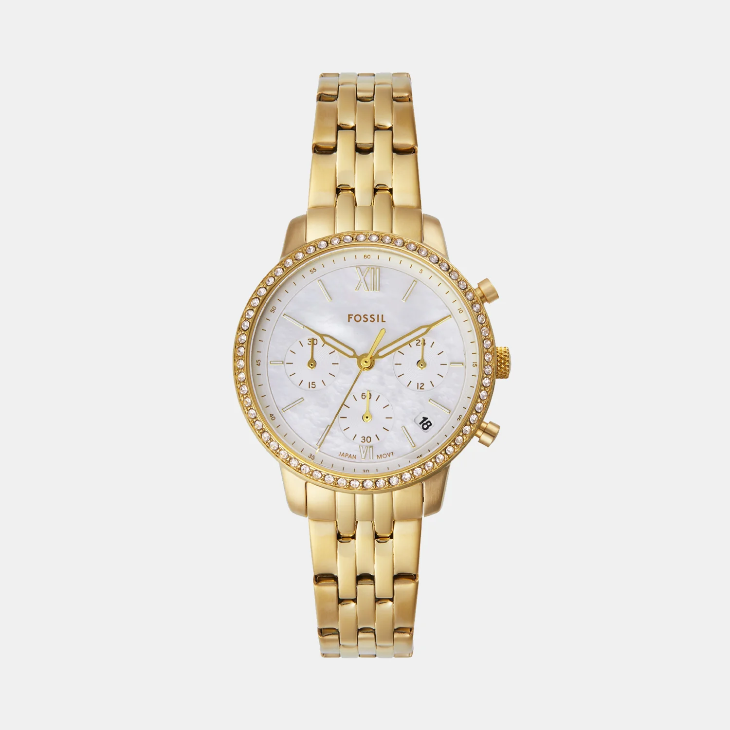 Neutra Women Quartz White Dial Chronograph Stainless Steel Watch ES5358 - Image 2