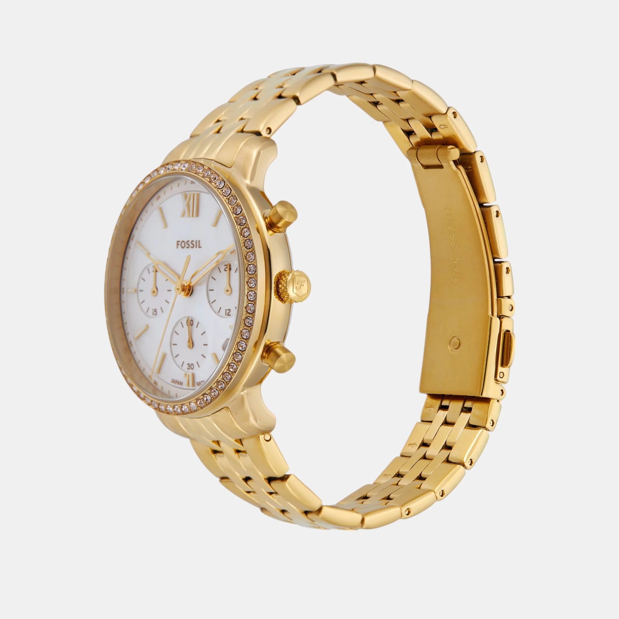 Neutra Women Quartz White Dial Chronograph Stainless Steel Watch ES5358 - Image 5