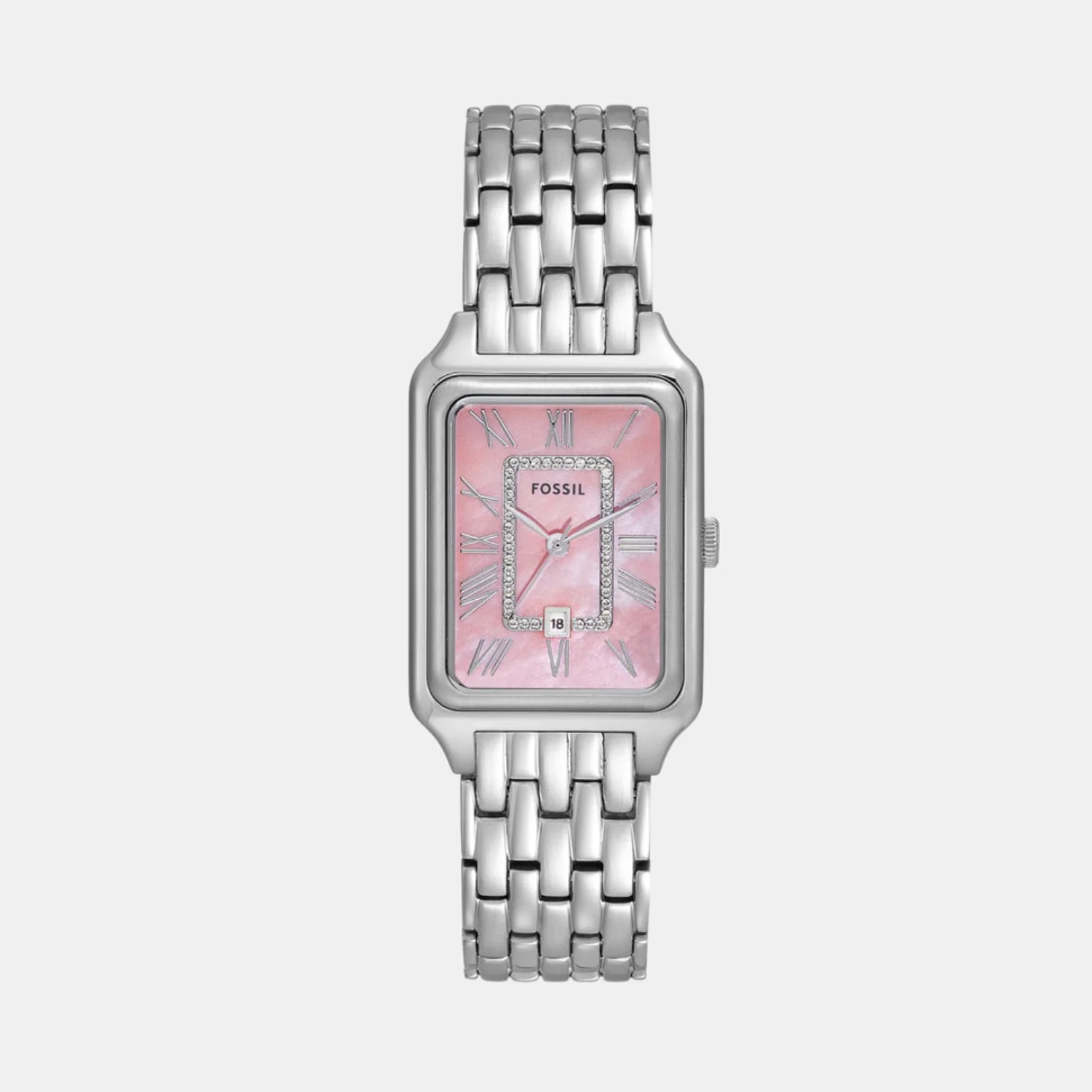 Raquel Women Quartz Pink Mother Of Pearl Dial Analog Stainless Steel Watch ES5401 - Image 2