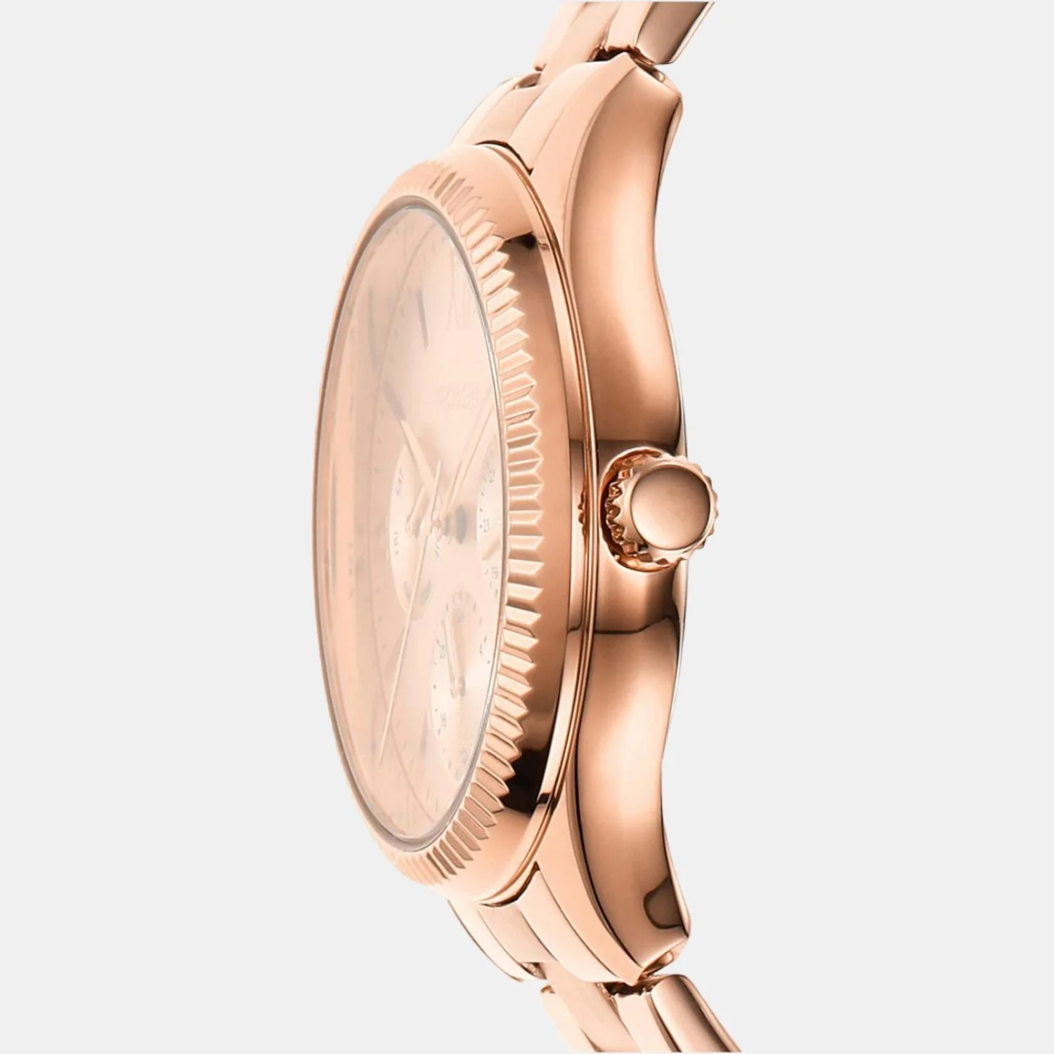 Rye Women Quartz Rose Gold Dial Multi-Function Stainless Steel Watch BQ3691 - Image 3