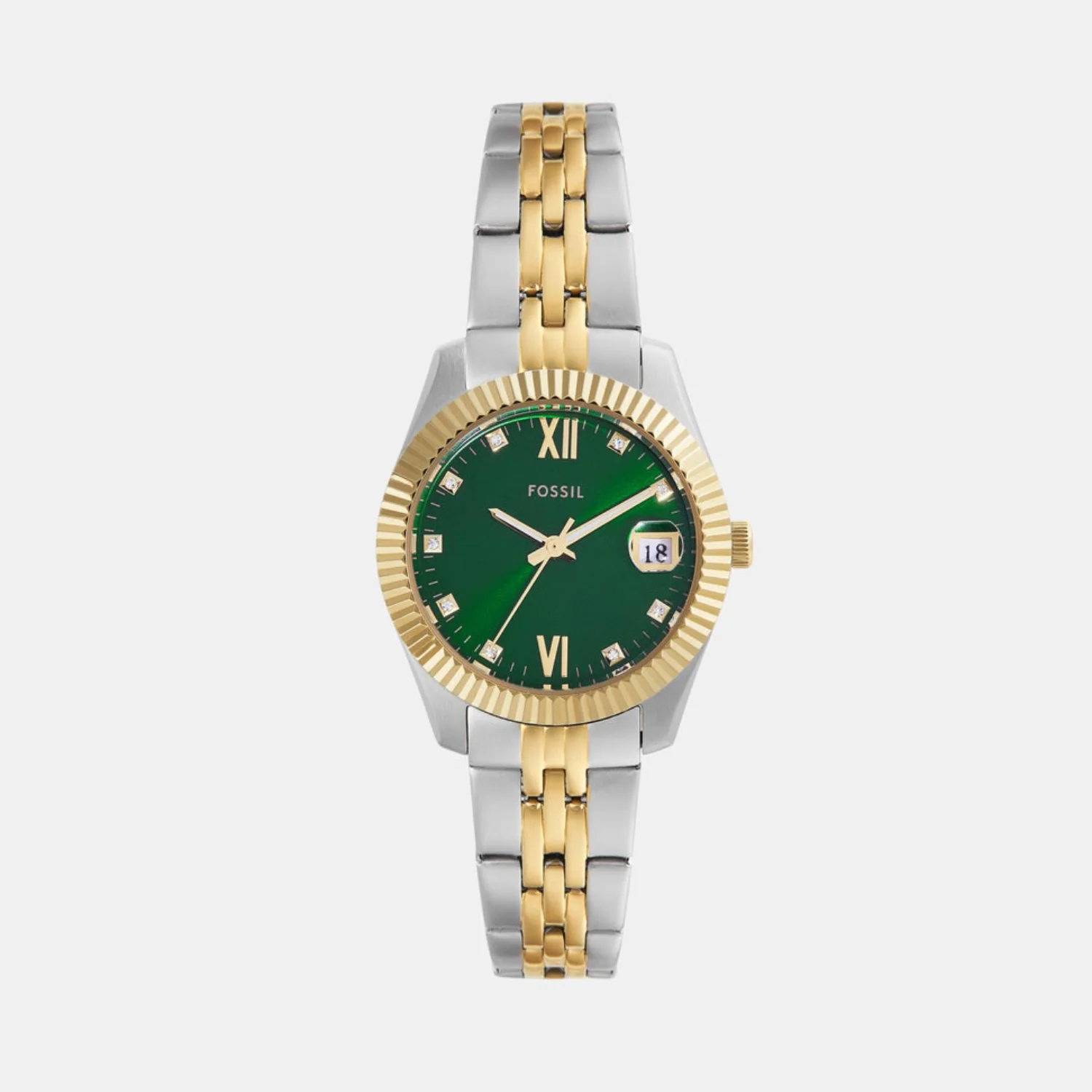 Scarlette Women Quartz Green Dial Analog Stainless Steel Watch ES5388 - Image 2
